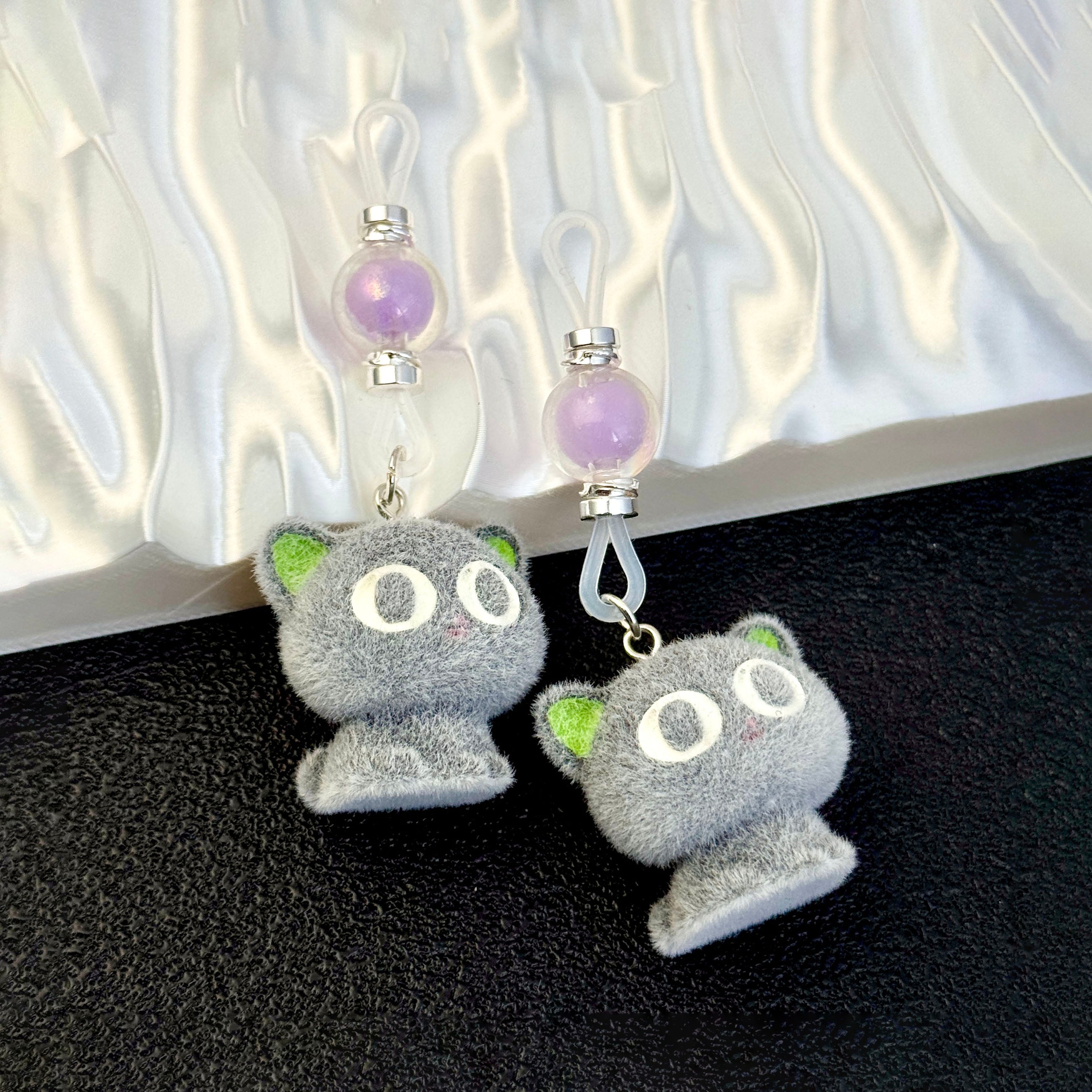 Midnight Cat Charm Nipple Clamps