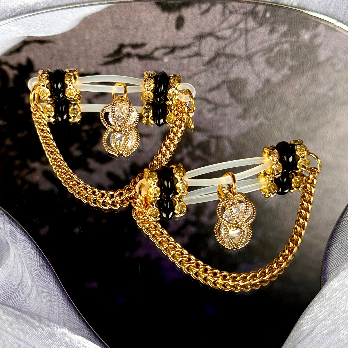 Luna Crystal Nipple Chain