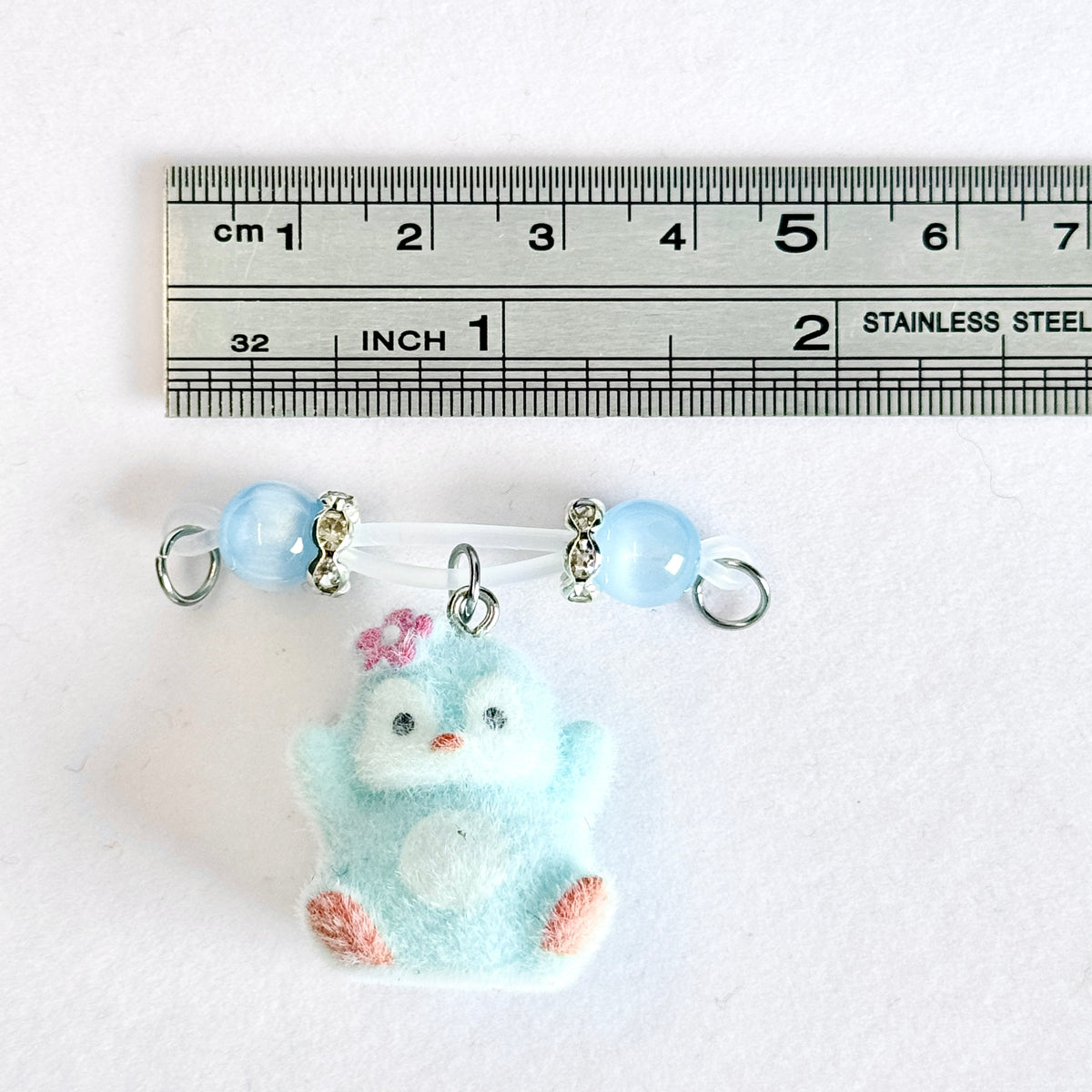 Blue Fluffy Chick Faux Nipple Ring