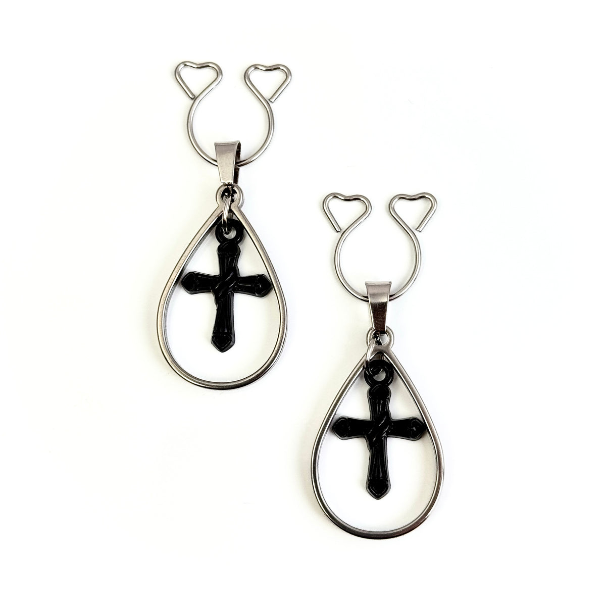 Spooky Black Cross Halloween Ring