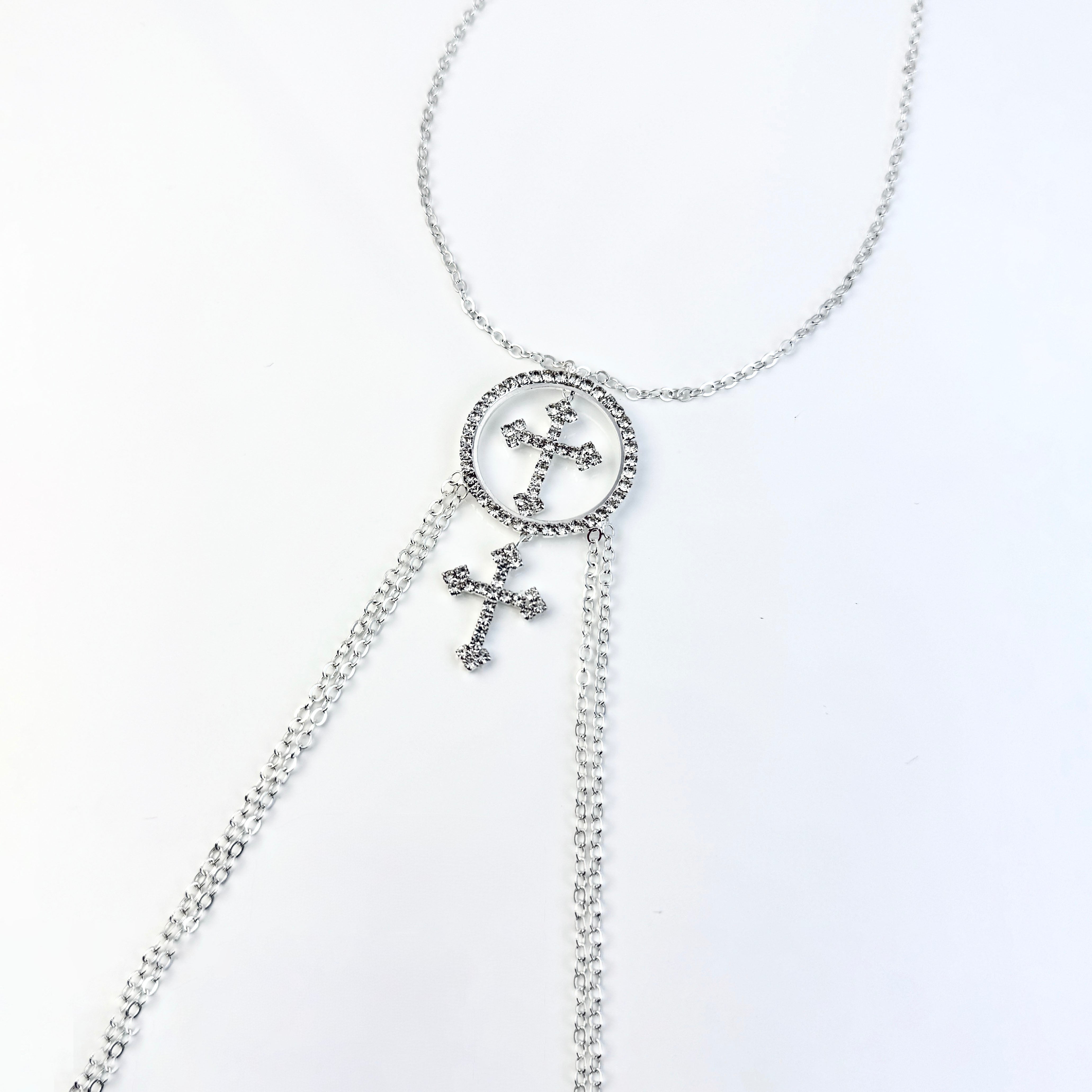 Celestial Cross Crystal Body Chain