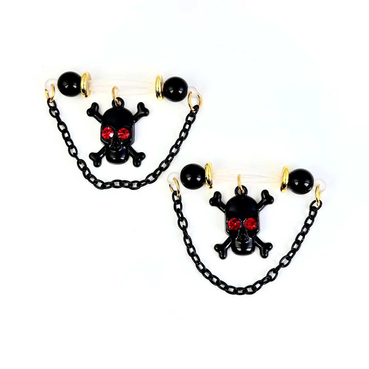 Crimson Skull Nipple Clamps