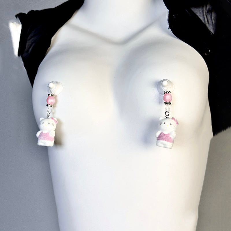Mimi Cat Plush Nipple Clips