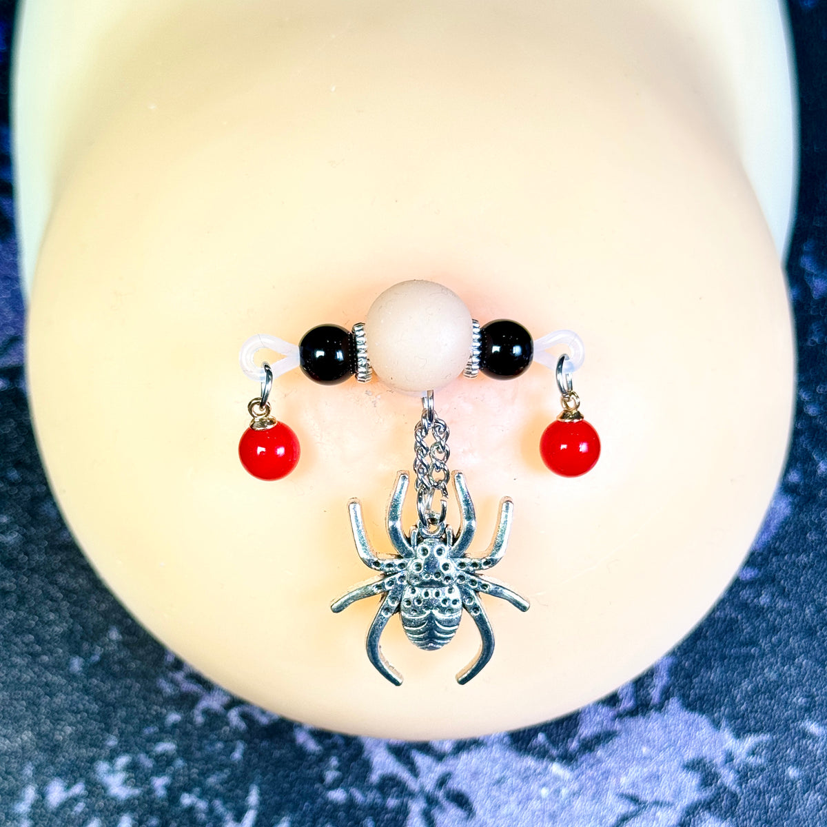 Midnight Spider Charm Nipple Jewelry