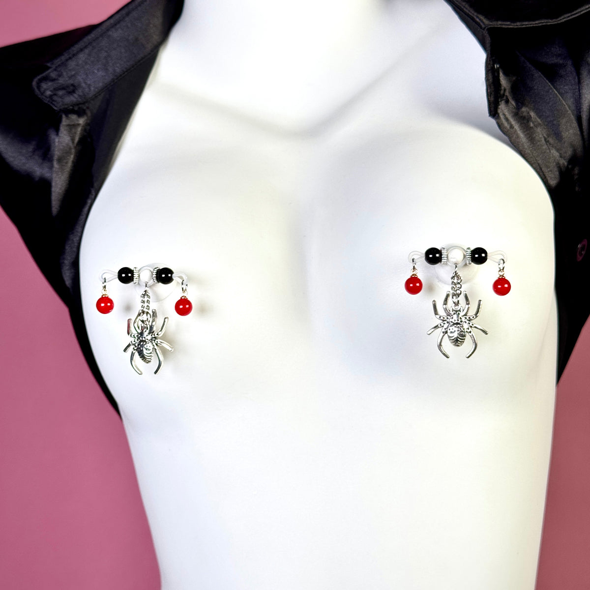 Midnight Spider Charm Nipple Jewelry