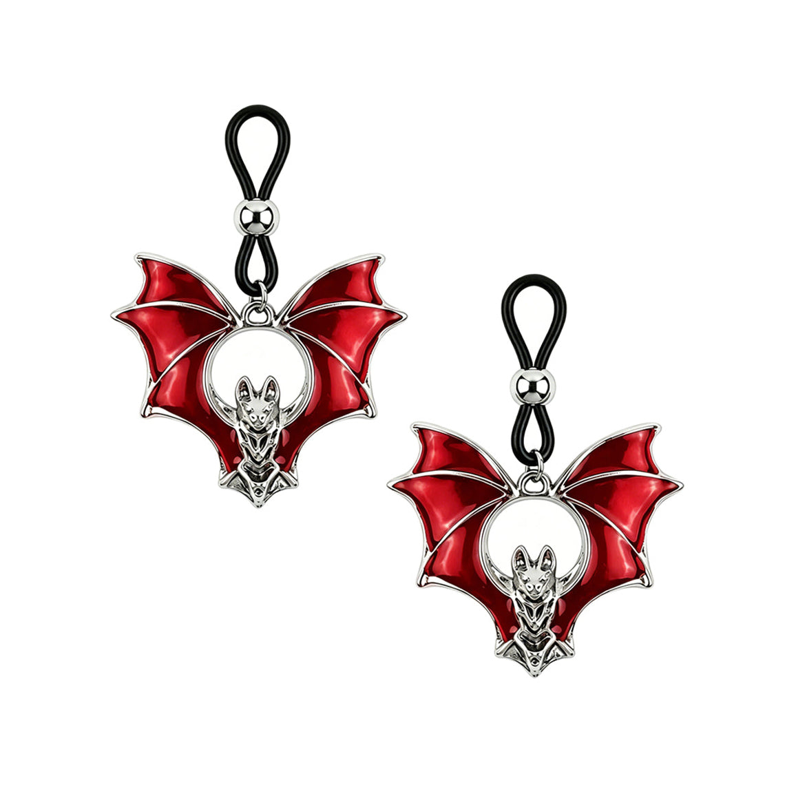 Gothic bat-wing non-piercing nipple covers