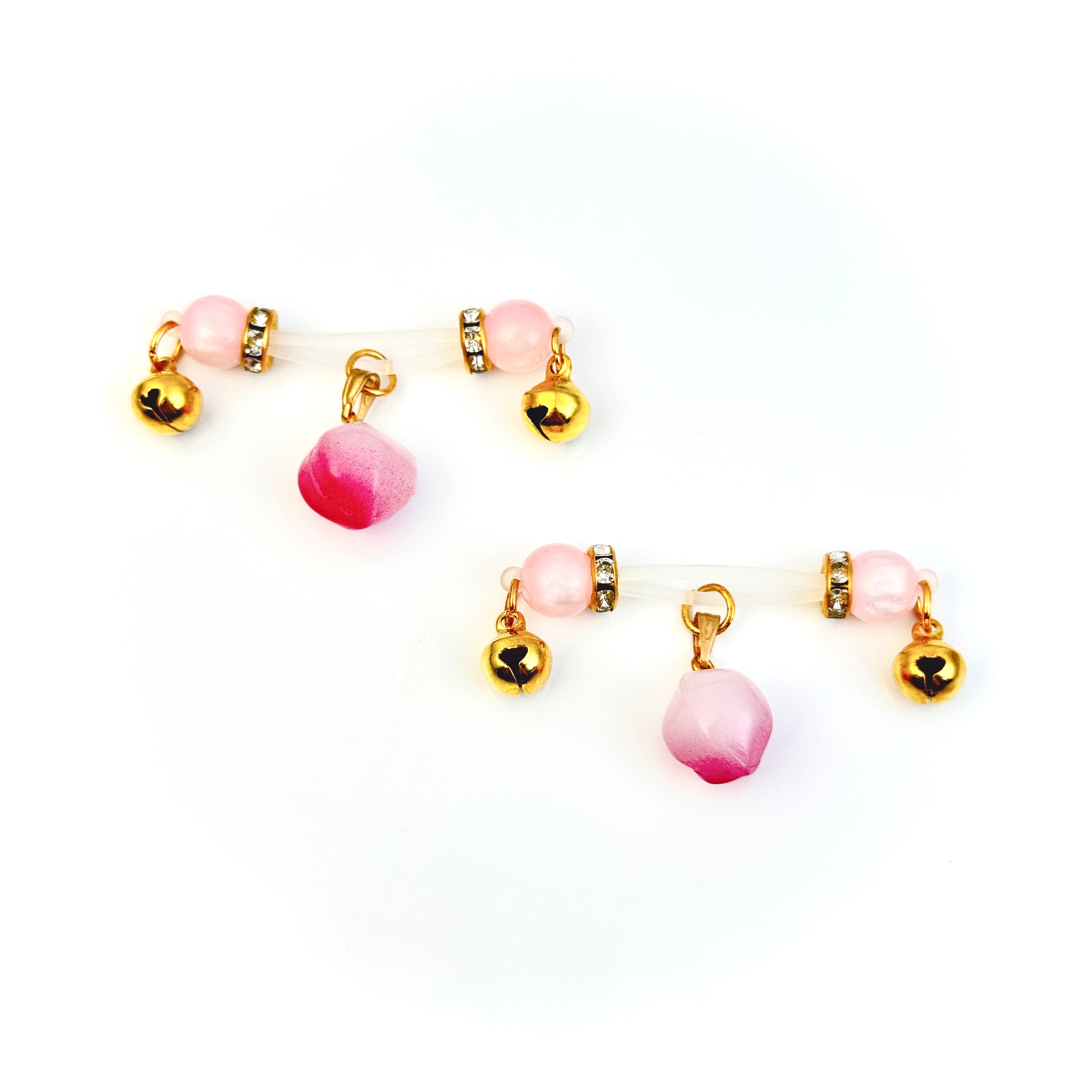 Rose Quartz Bell Nipple Clamps