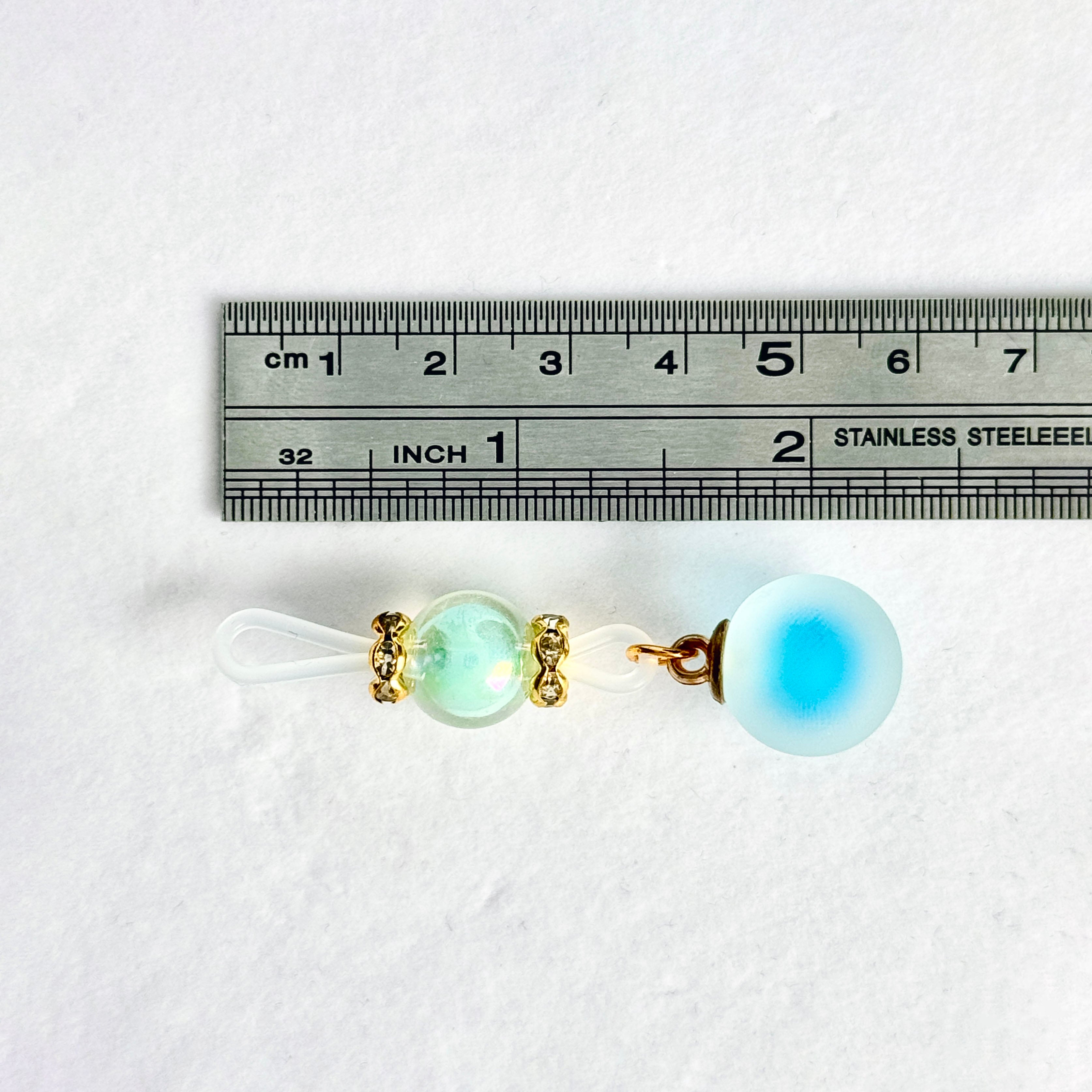 Ocean Glow Crystal Nipple Clamps