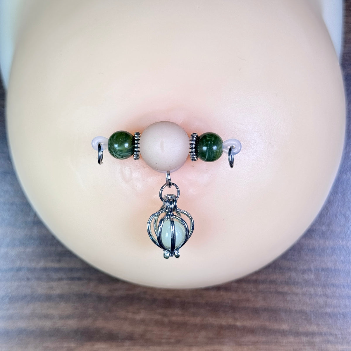 Forest Witch Crystal Charm Nipple Ring