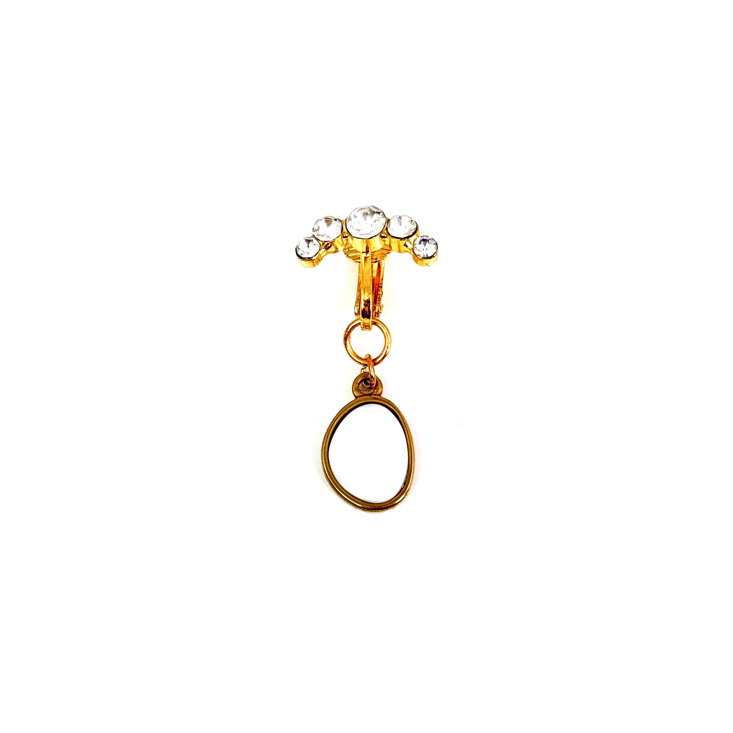 Pearl Drop Faux Belly Button Ring