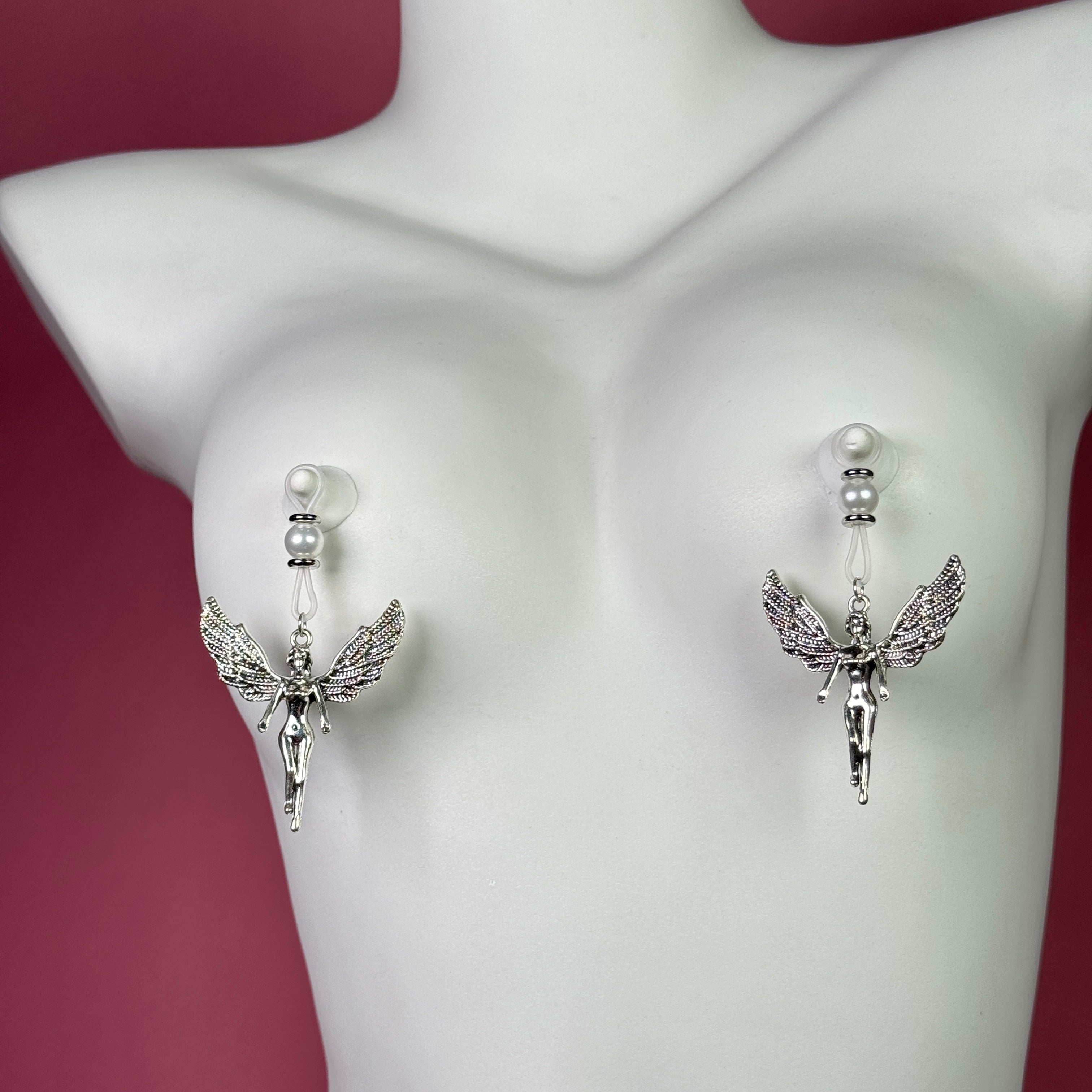Mystic Angel Wing Halloween Nipple Ring