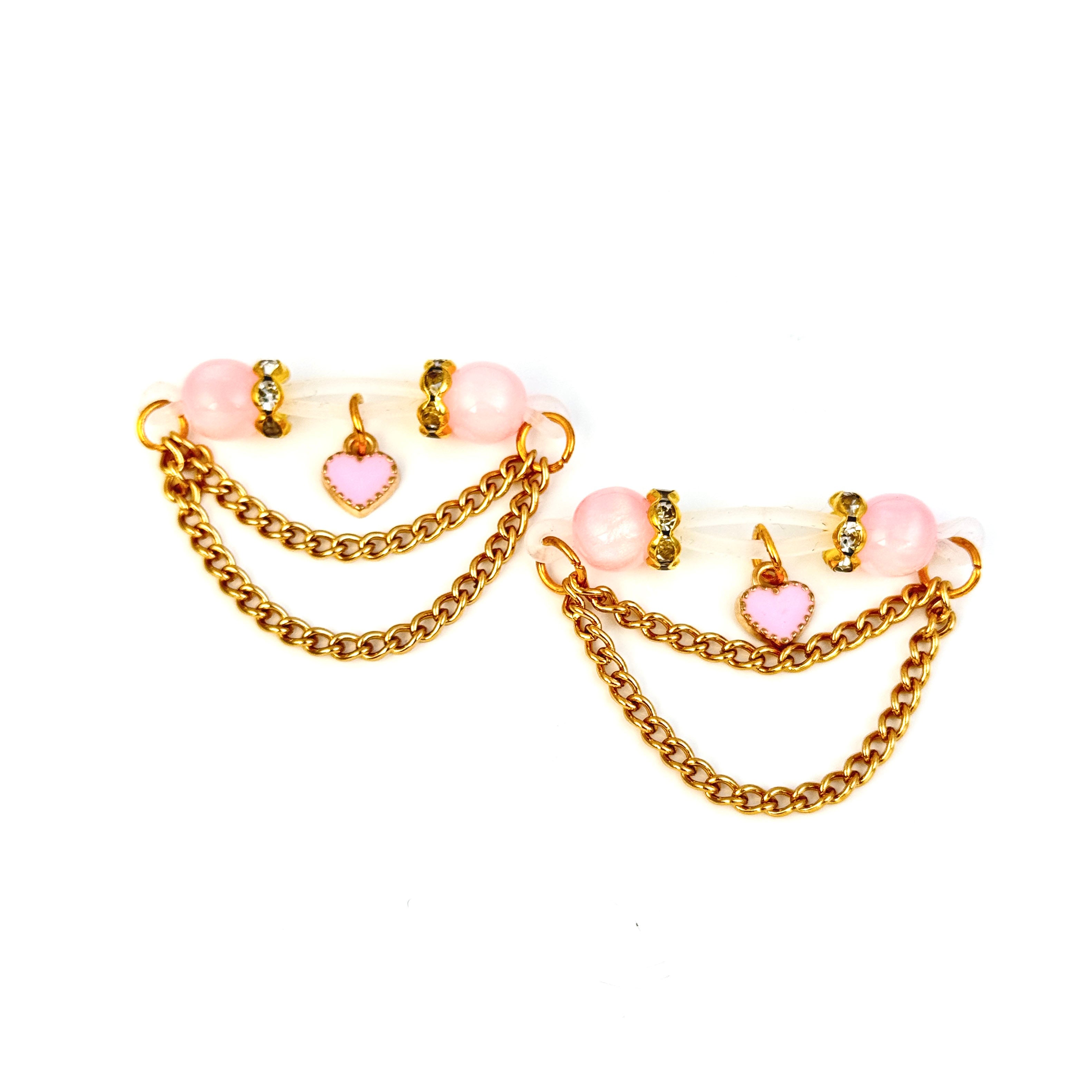Sweetheart Pearl Non-Piercing Nipple Clamps