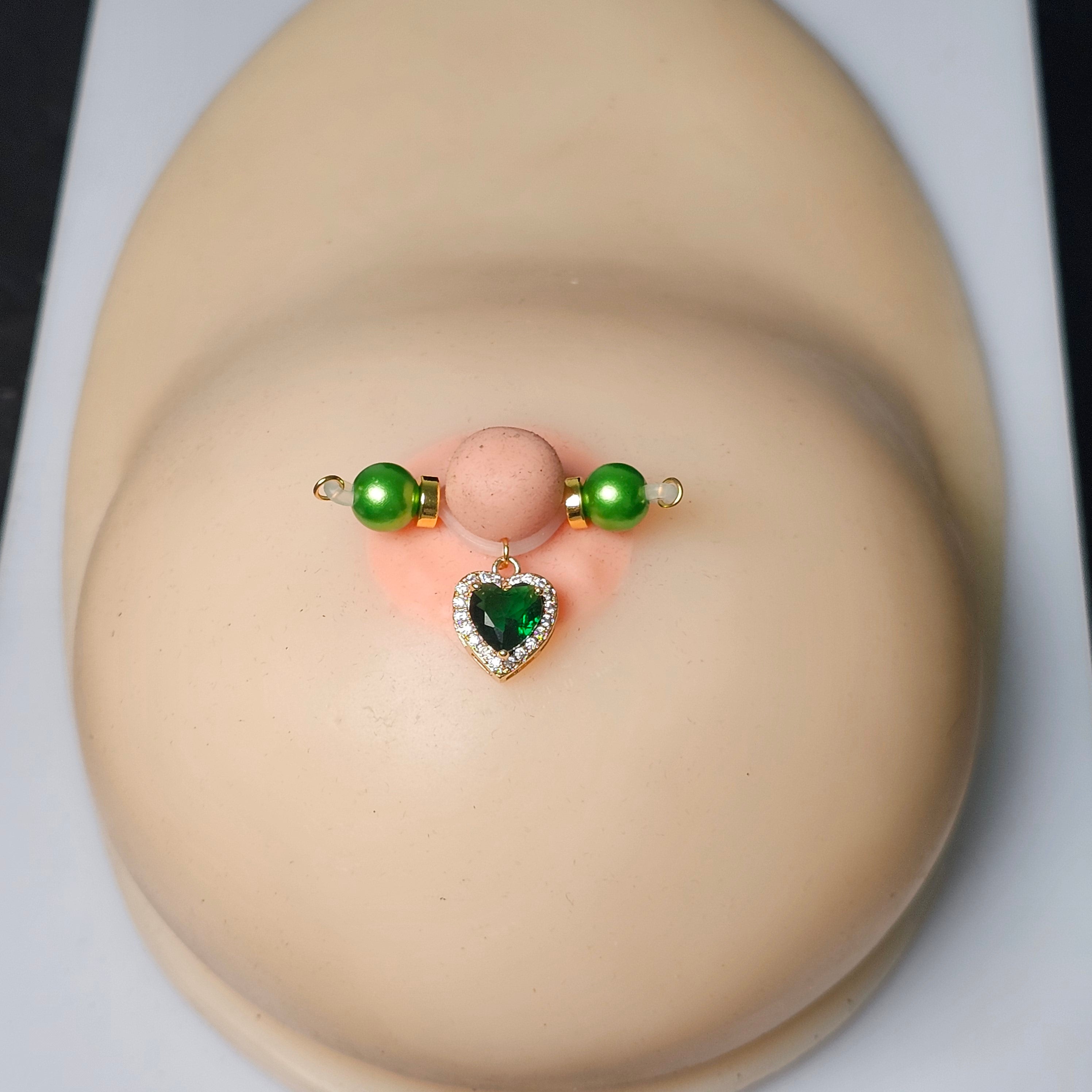 Green crystal + green gemstone