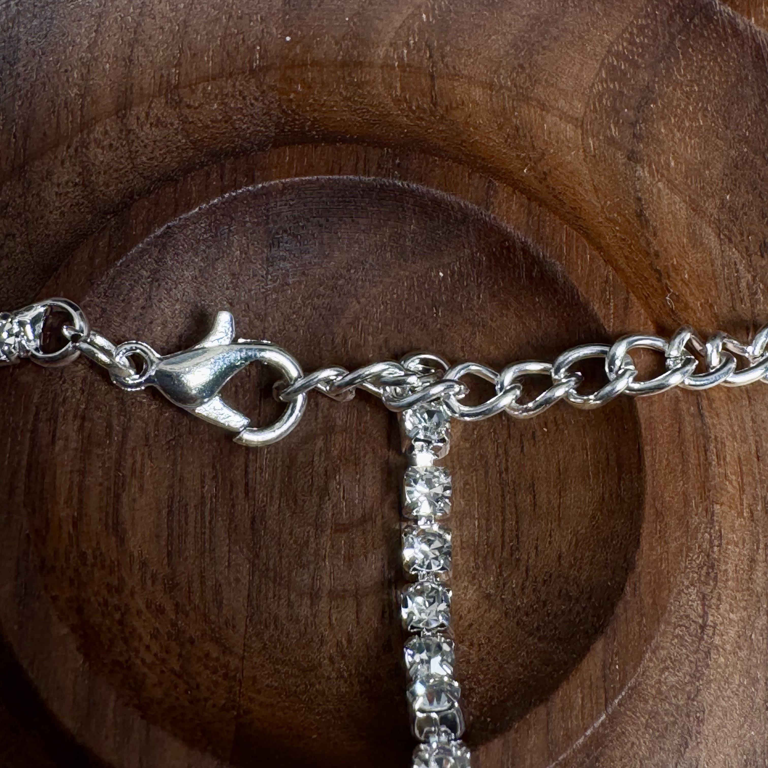 Crystal butterfly nipple chain