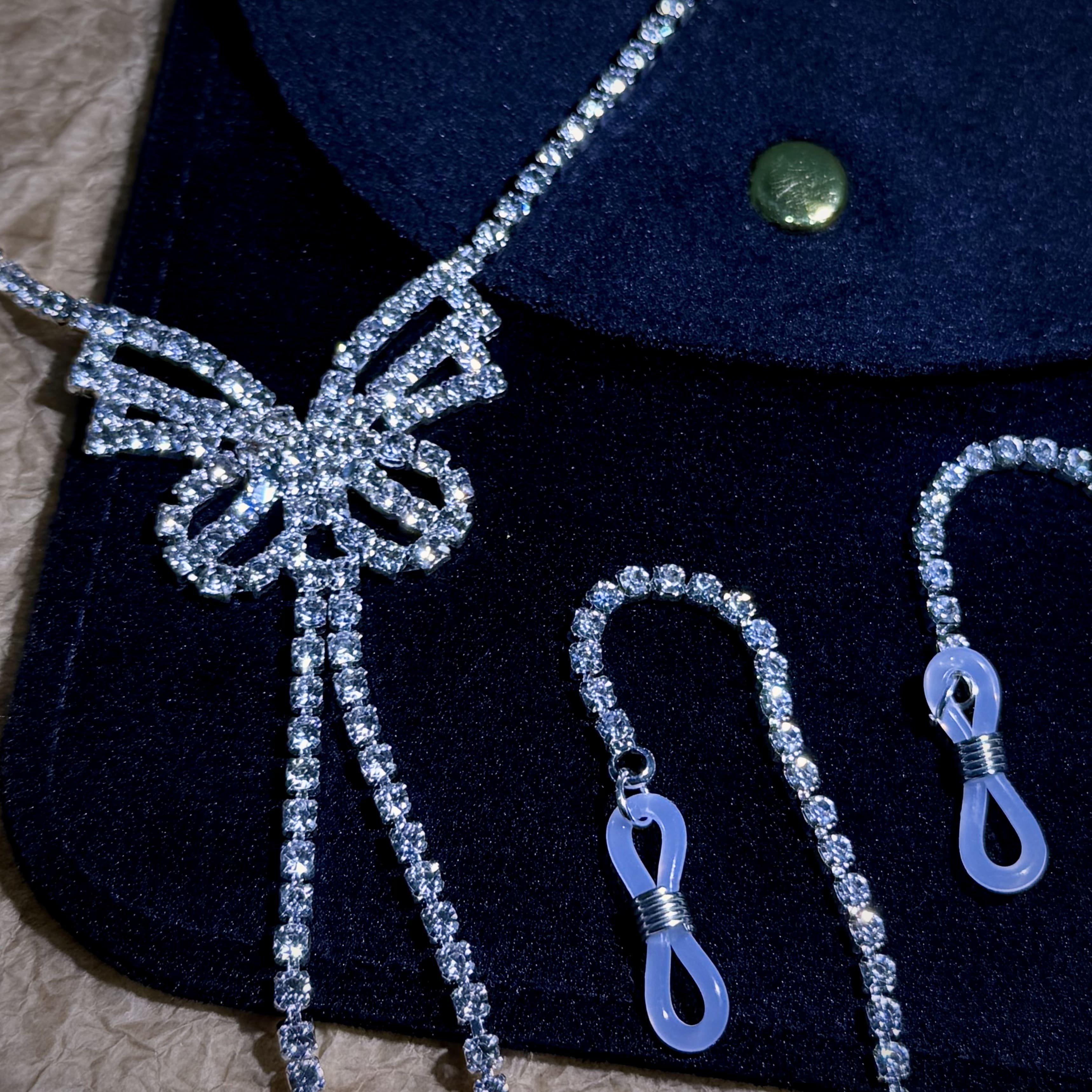 Crystal butterfly nipple chain