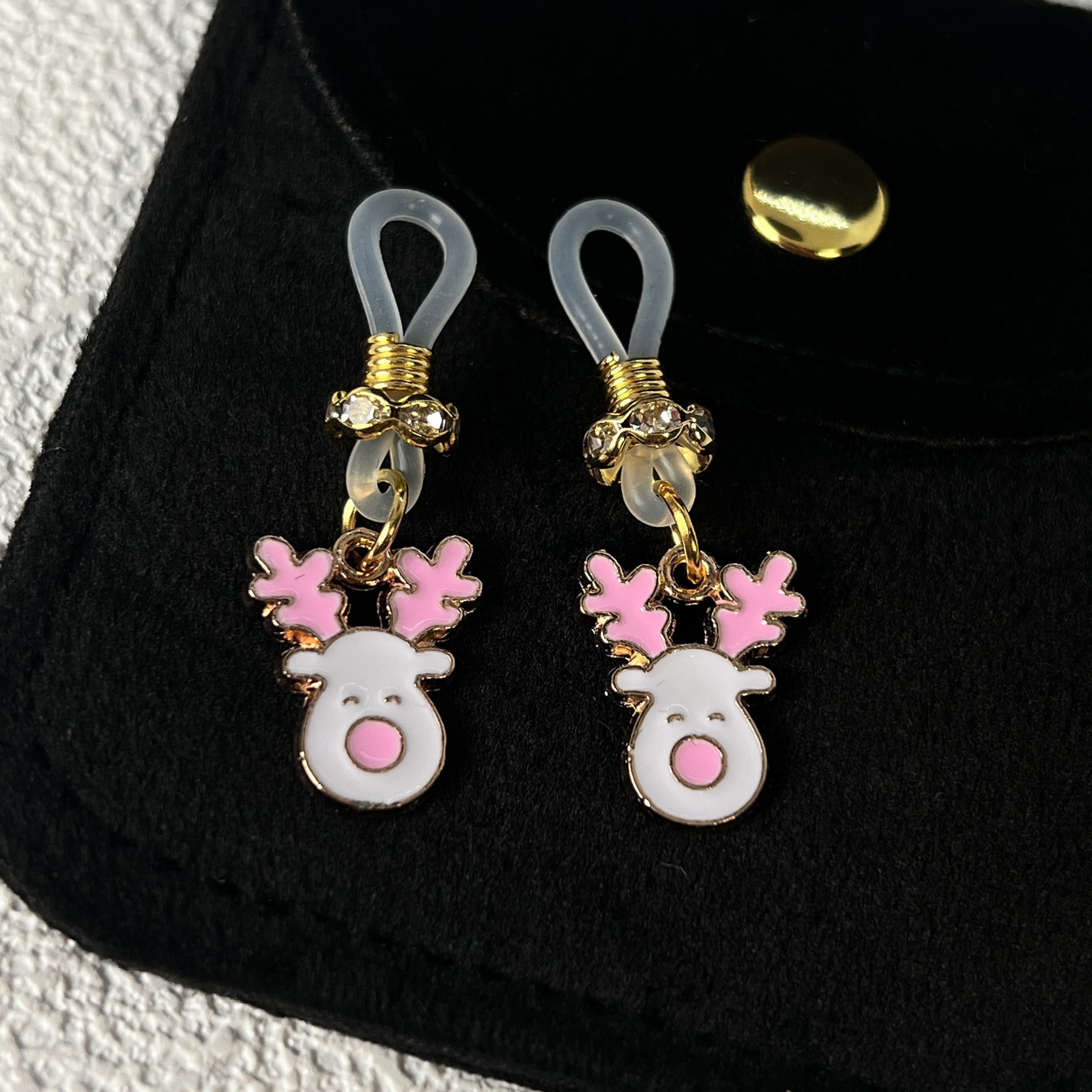 Pink Deer Charm Clip