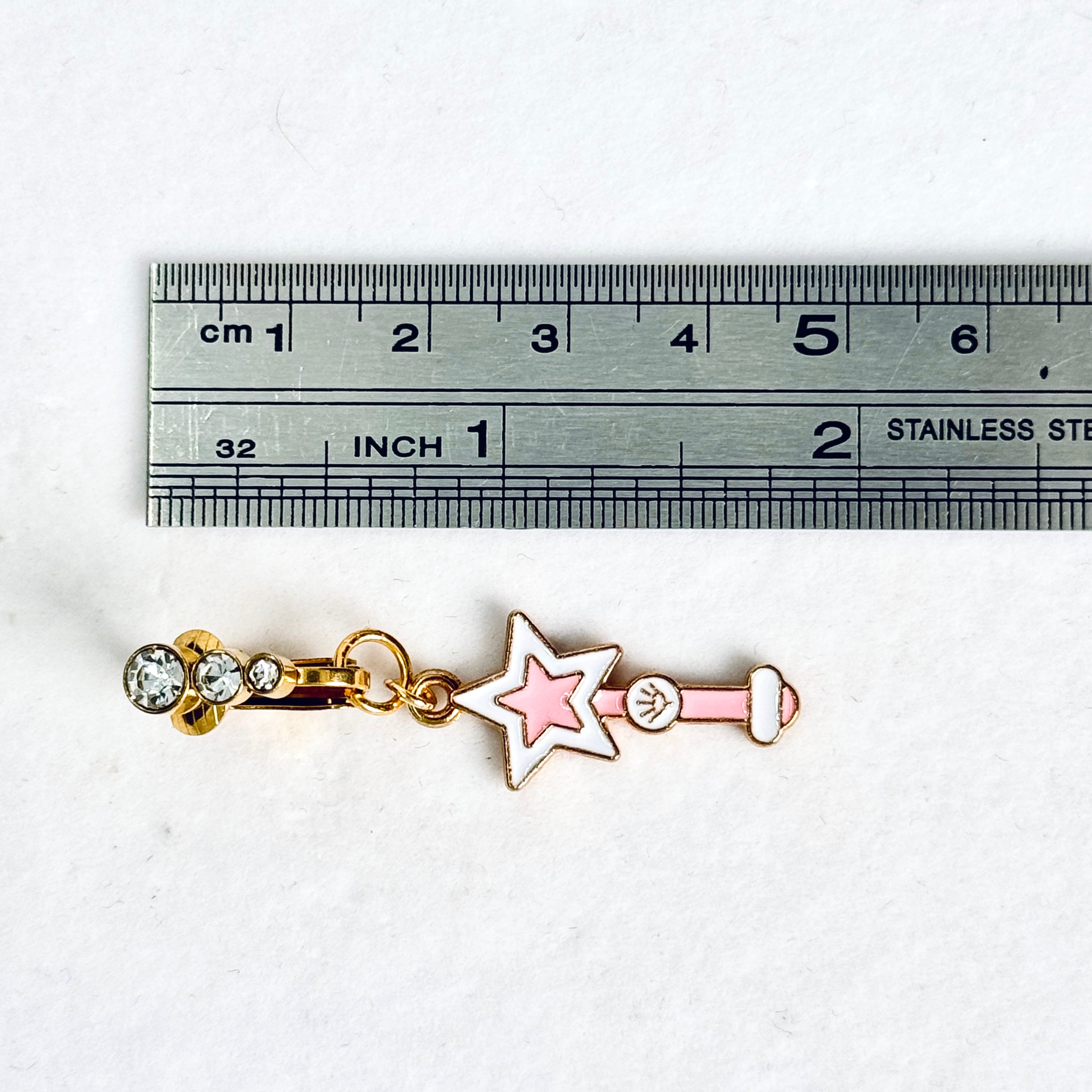 Magic Star Wand Faux Belly Button Ring