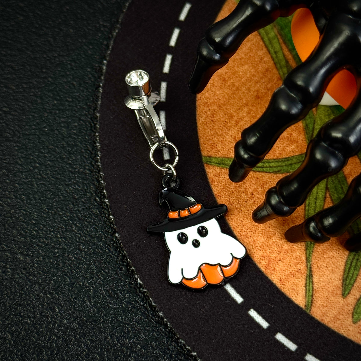 Pumpkin Ghost Navel Charm