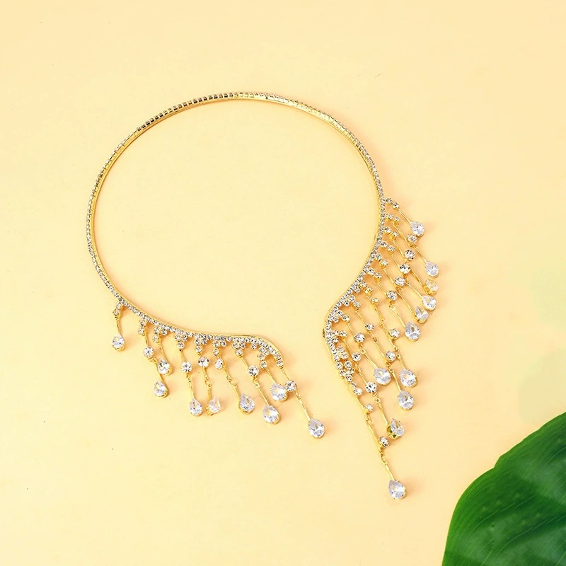 Rhinestone necklace for parties and evening events