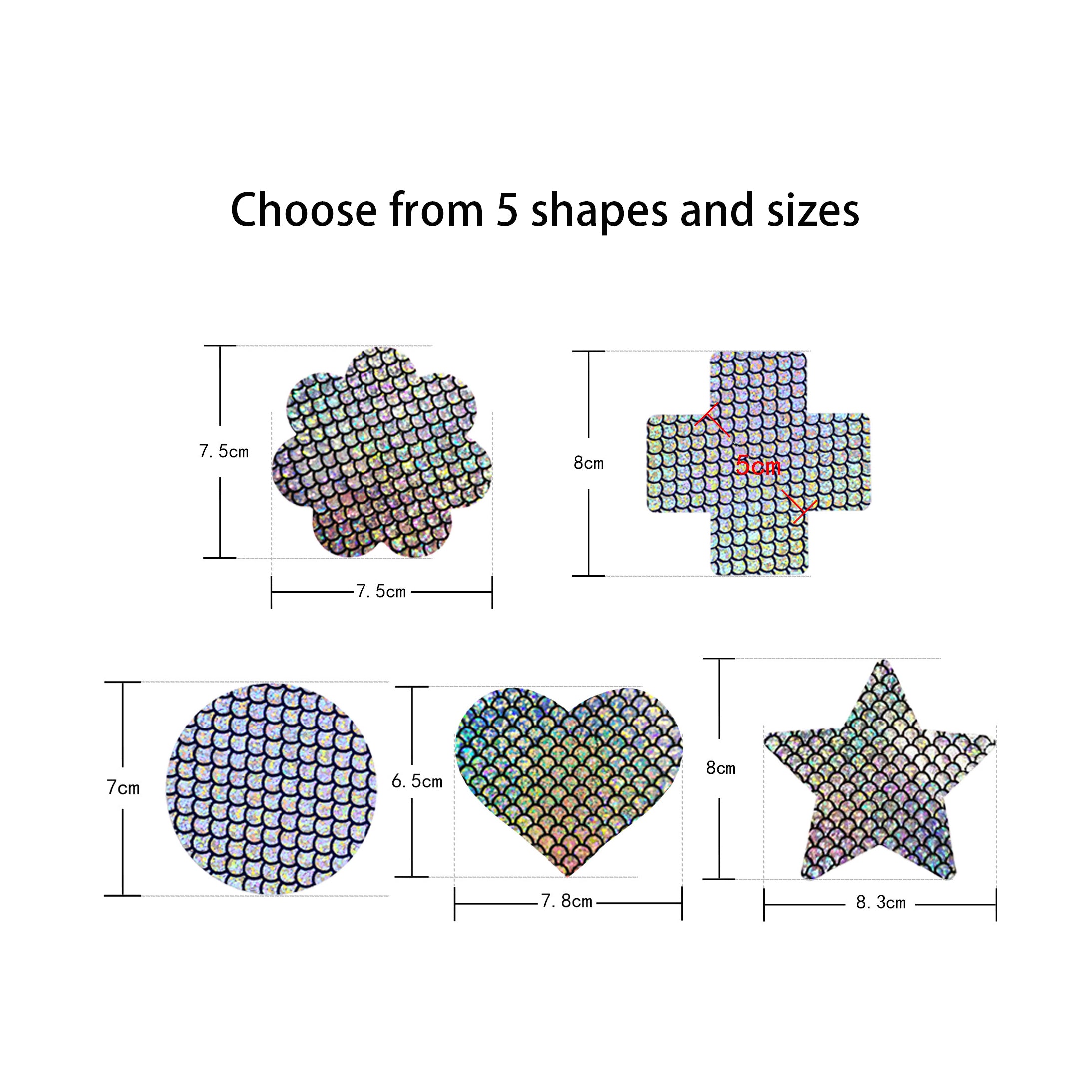 Iridescent Mermaid Scale Nipple Covers