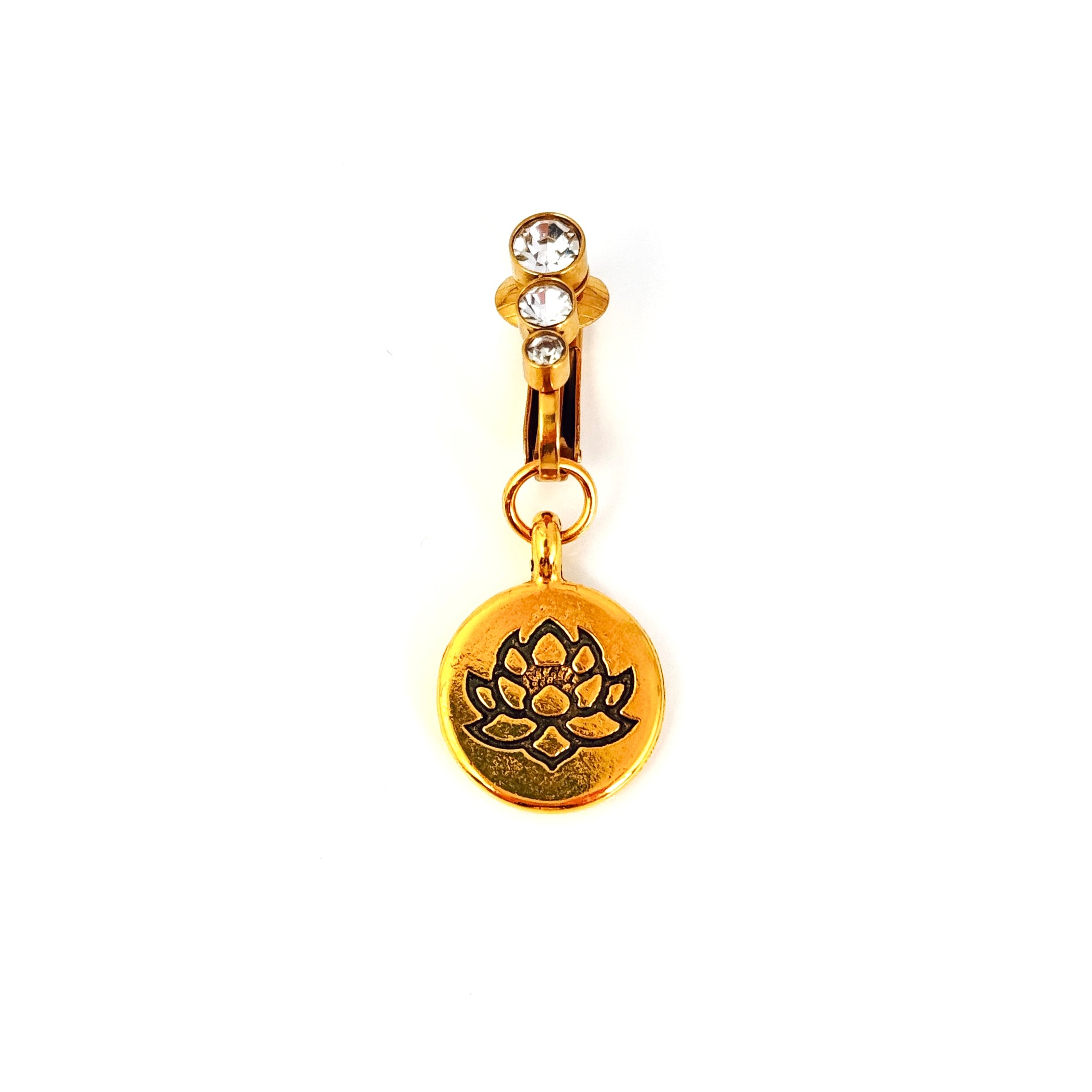 Golden Lotus Zen Navel Piercing Jewelry