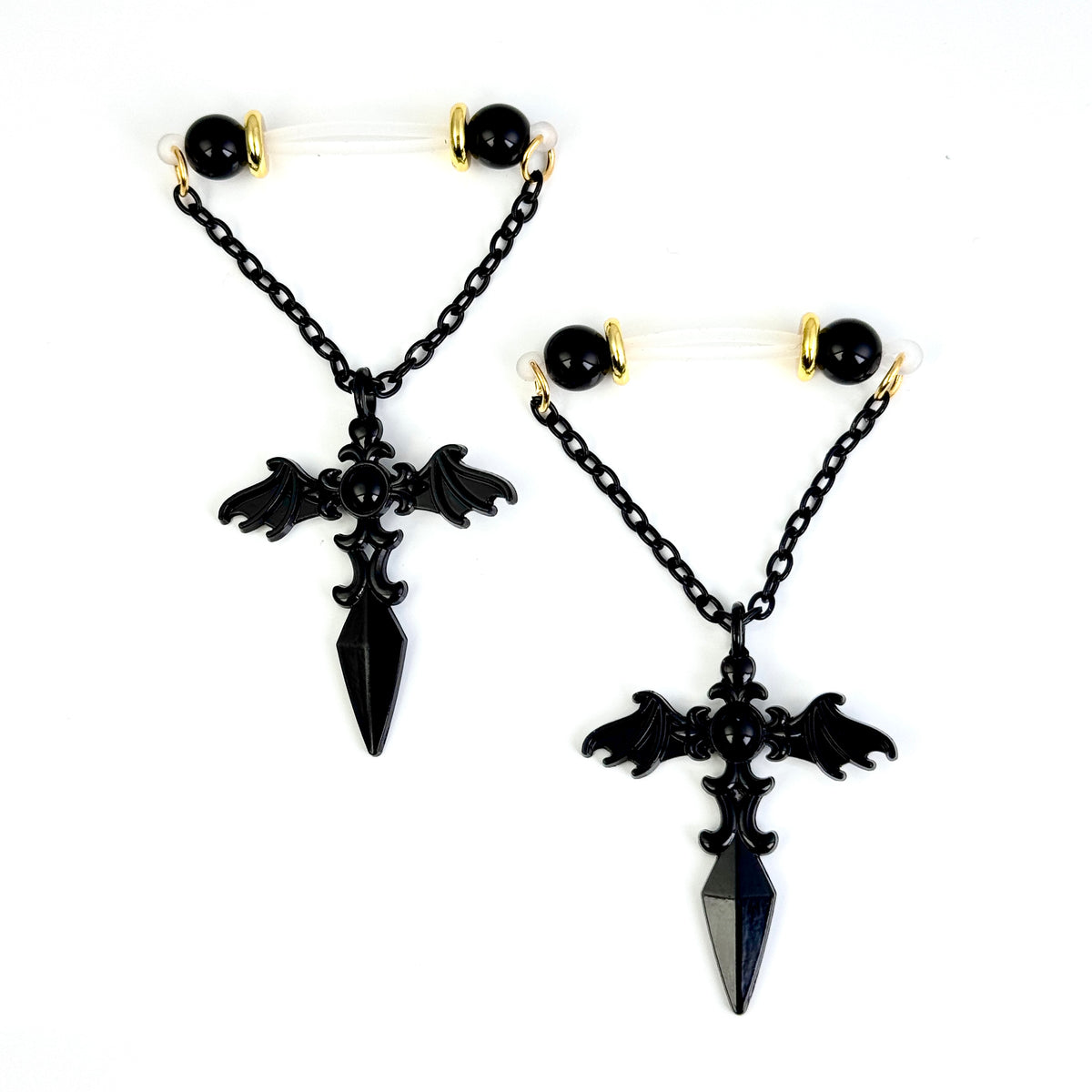 Midnight Bat Wing Nipple Clips