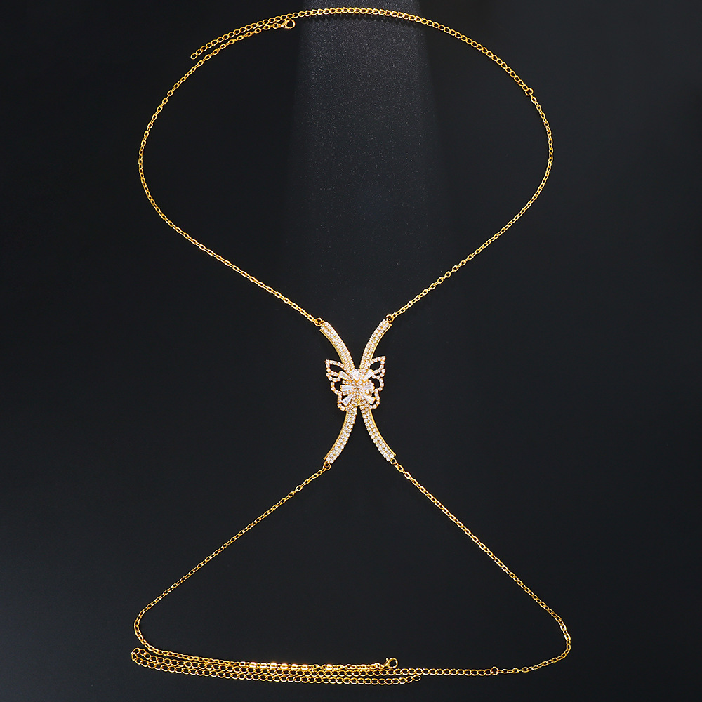 Zircon Butterfly Chest Chain