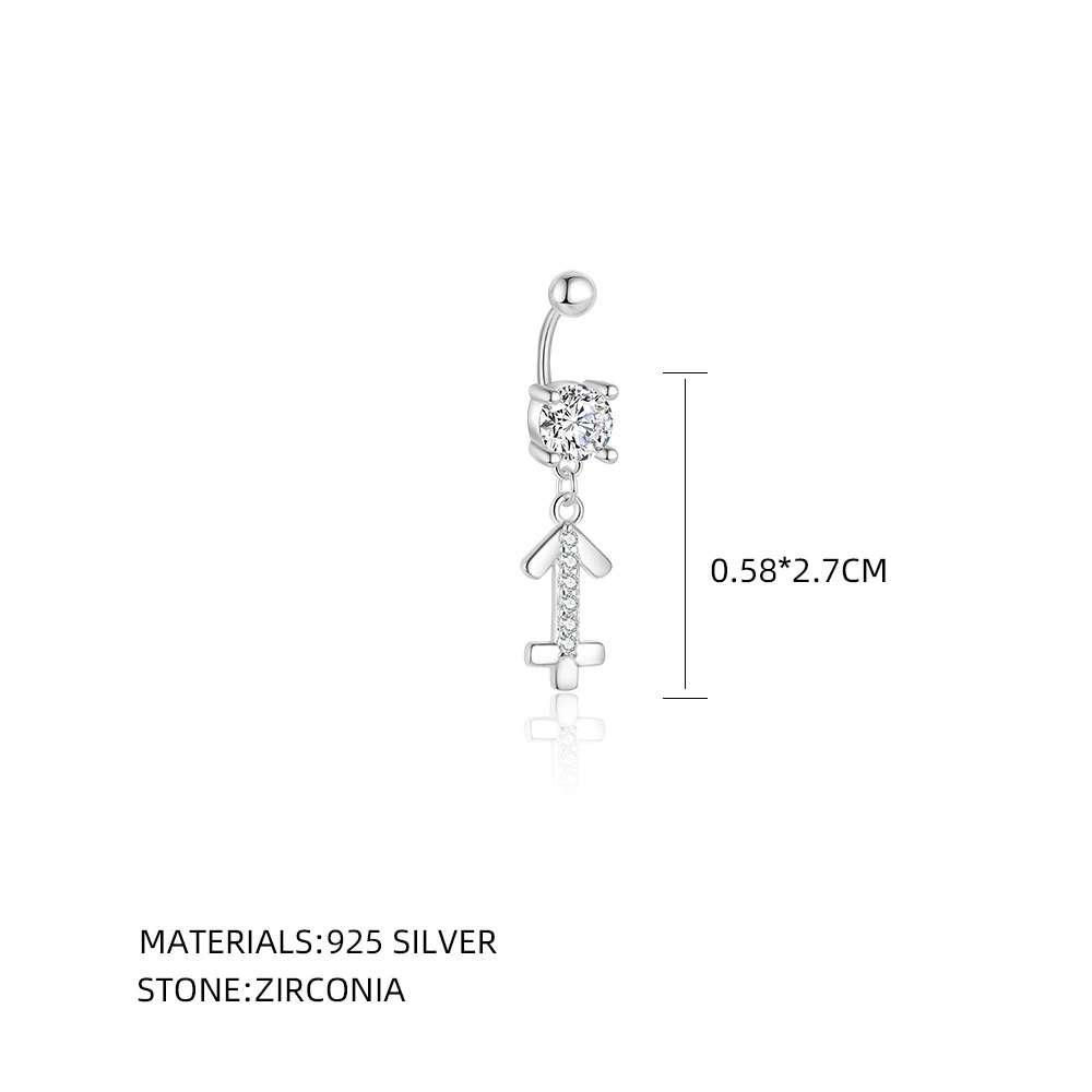 Zodiac-themed navel clip