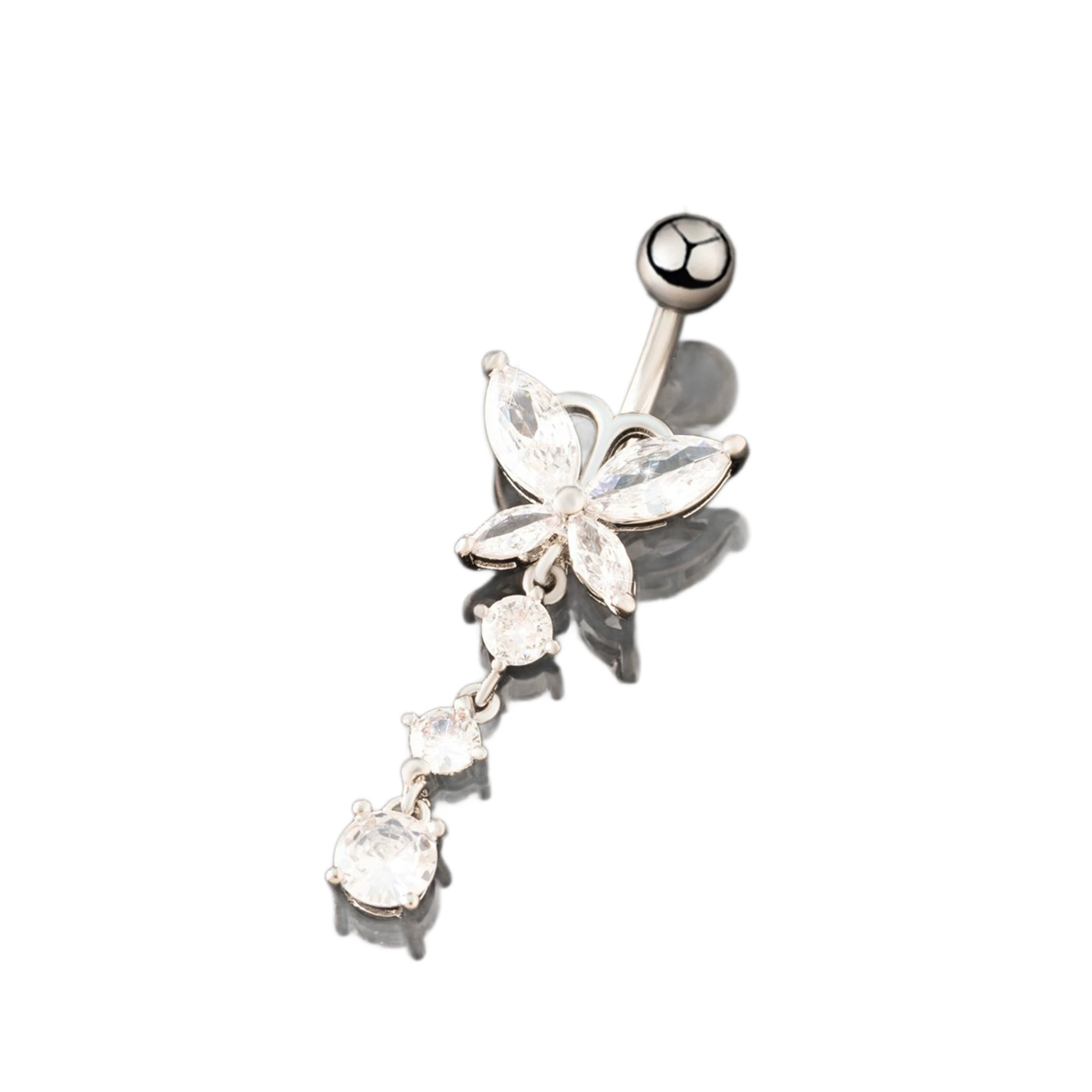 Assorted Shiny Crystal Pendant Navel Belly Piercing Rings