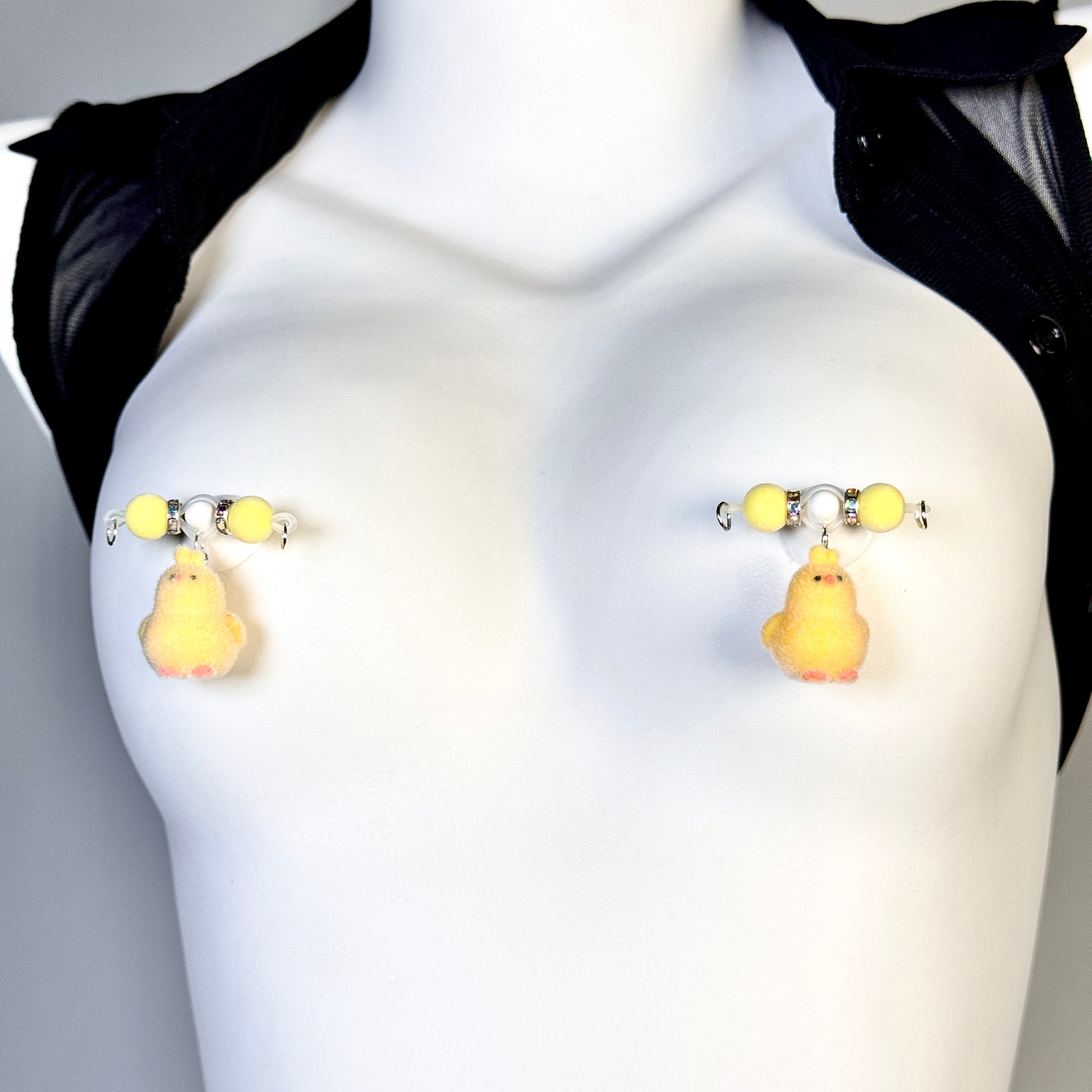 Baby Chick Plush Nipple Jewelry