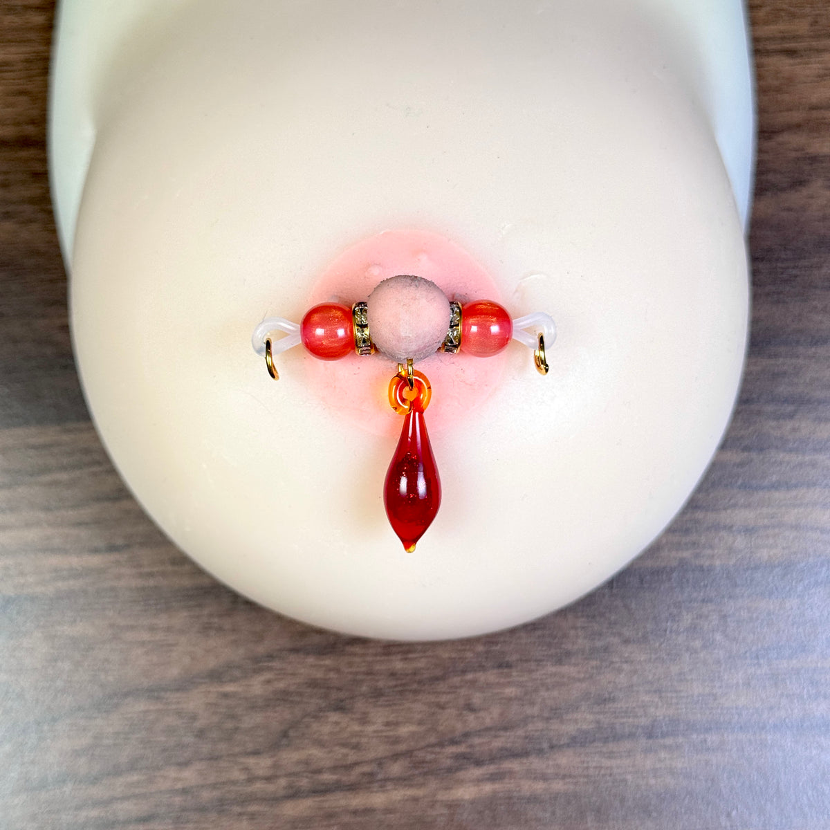 Ruby Drop Nipple Clips