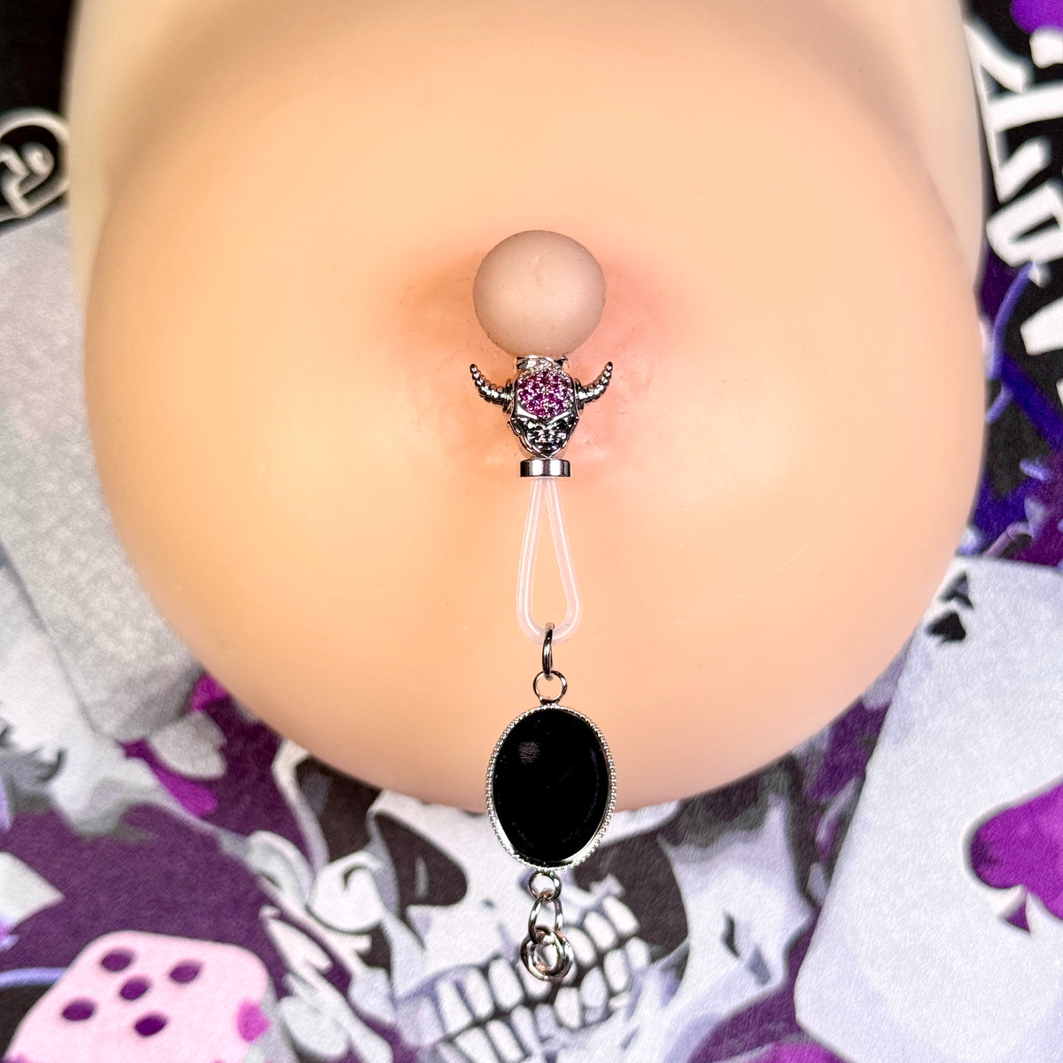 Obsidian Demon Charm Clip