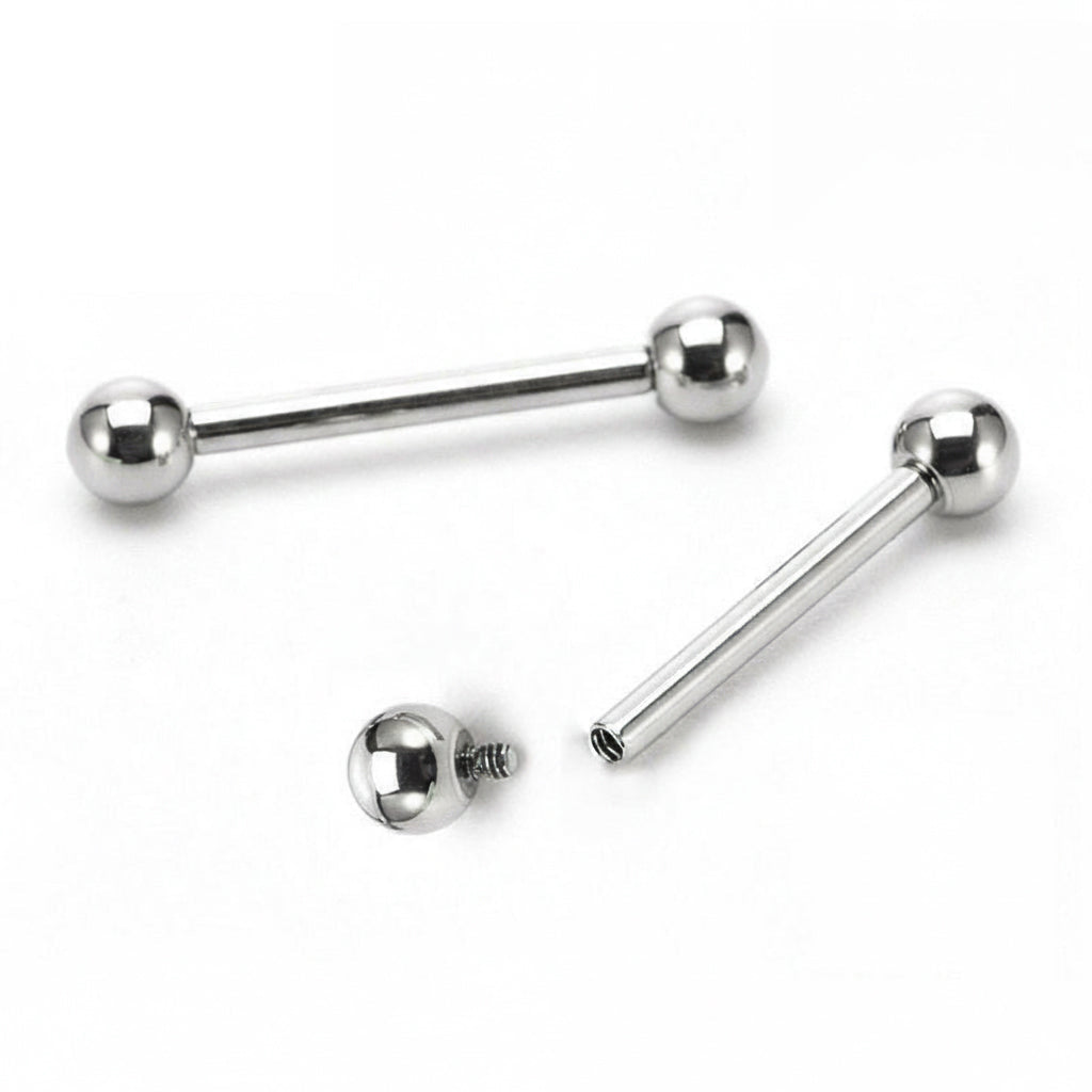 Skull and Zircon Nipple Ring