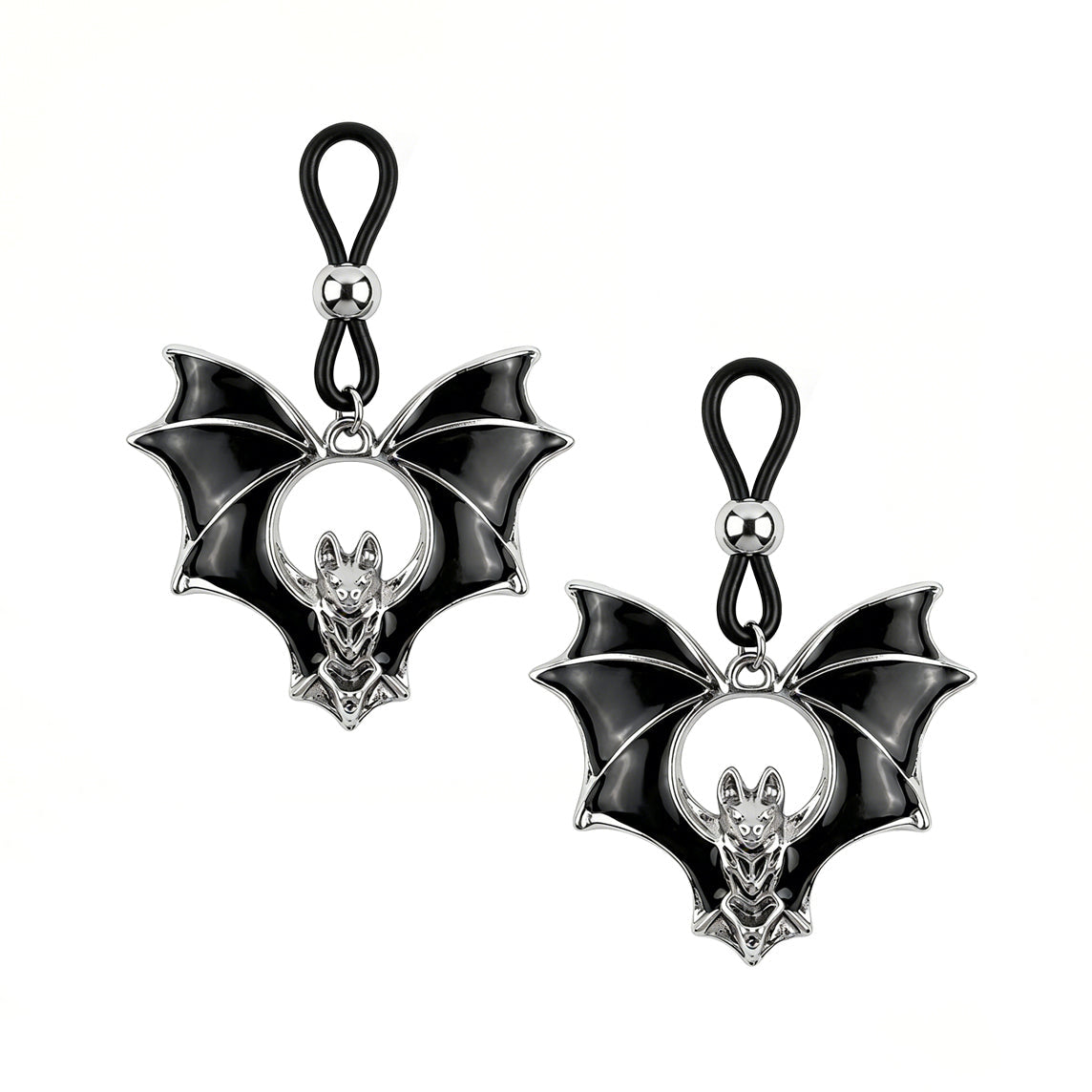 Gothic bat-wing non-piercing nipple covers