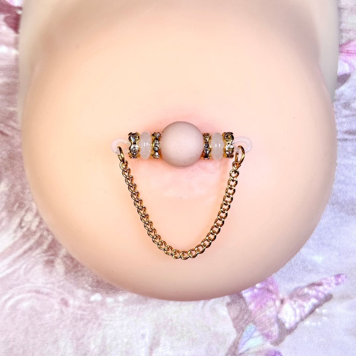 Golden Drape Chain Nipple Clamp