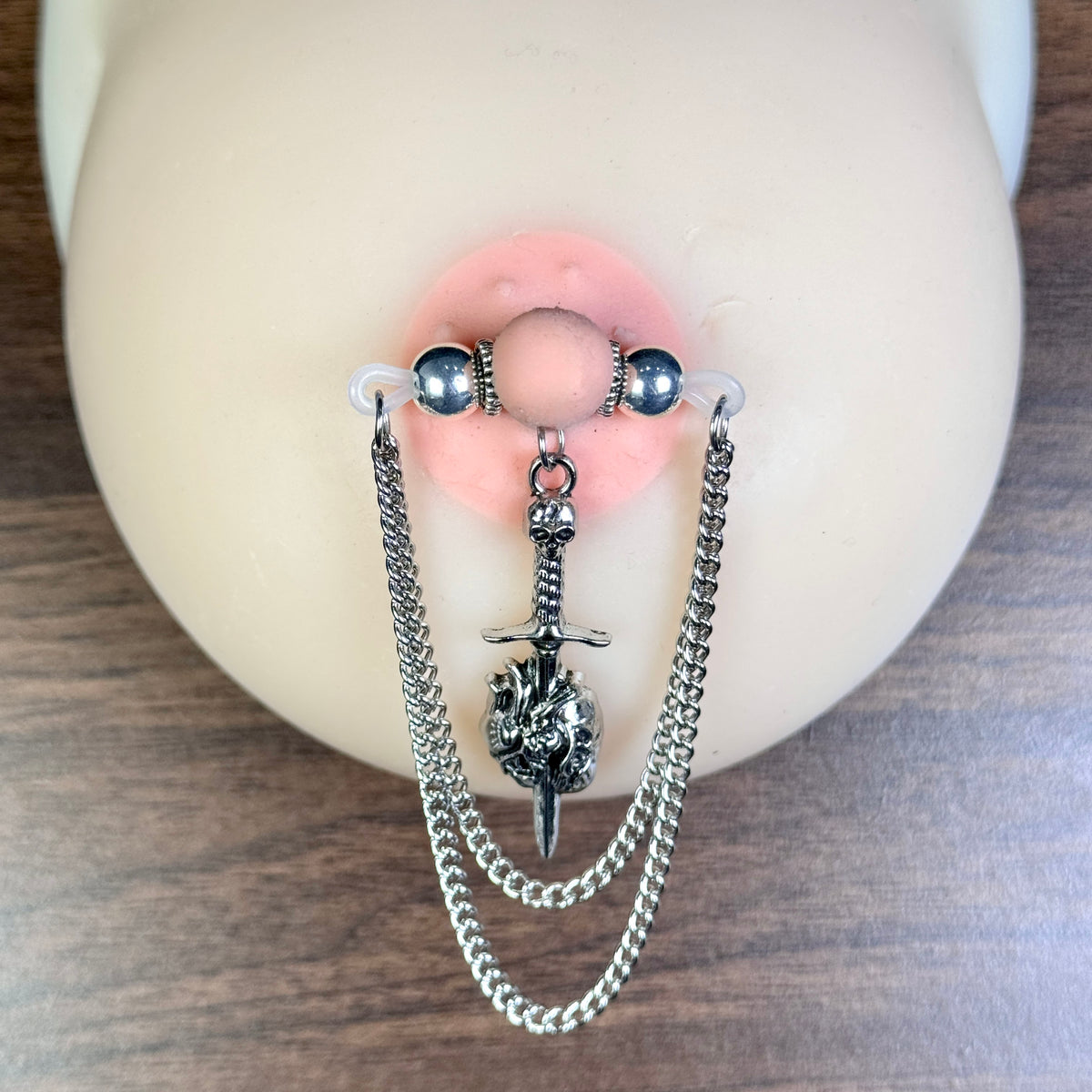 Dark Heart Sword Gothic Nipple Chain