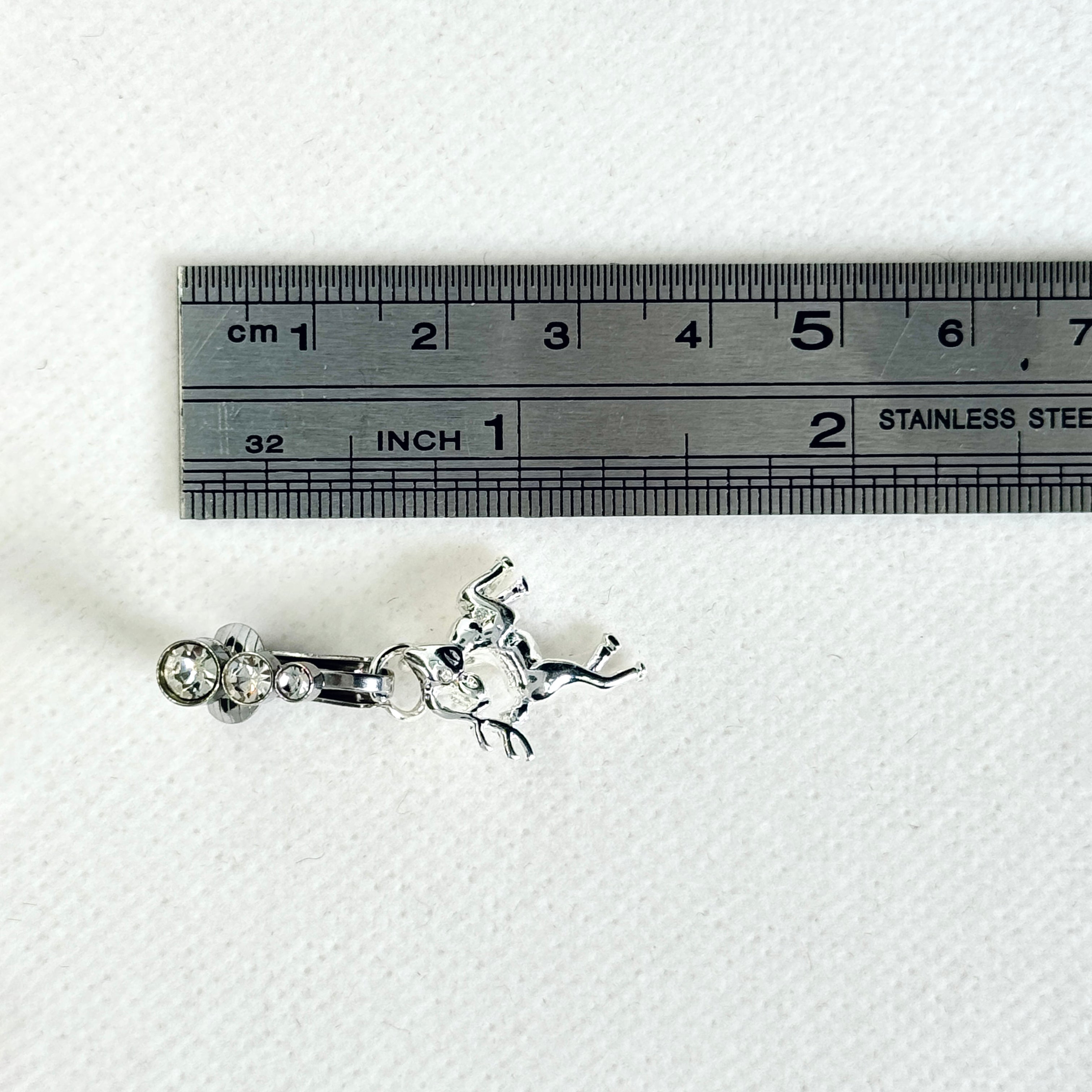 Sterling Silver Deer Navel Piercing Jewelry