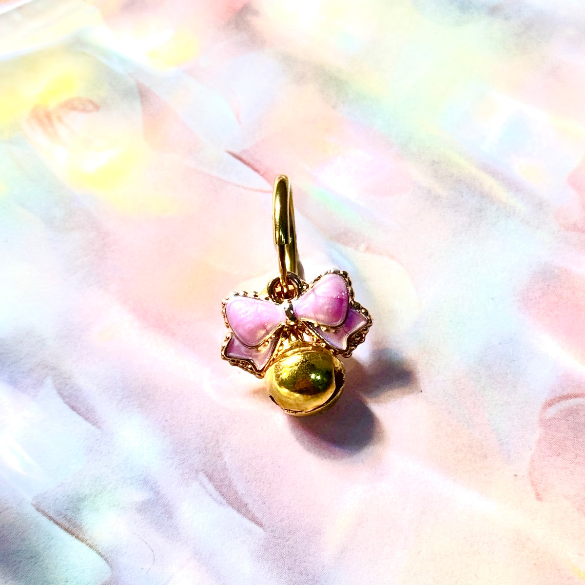 Pink Fairy Bell Faux Navel Ring