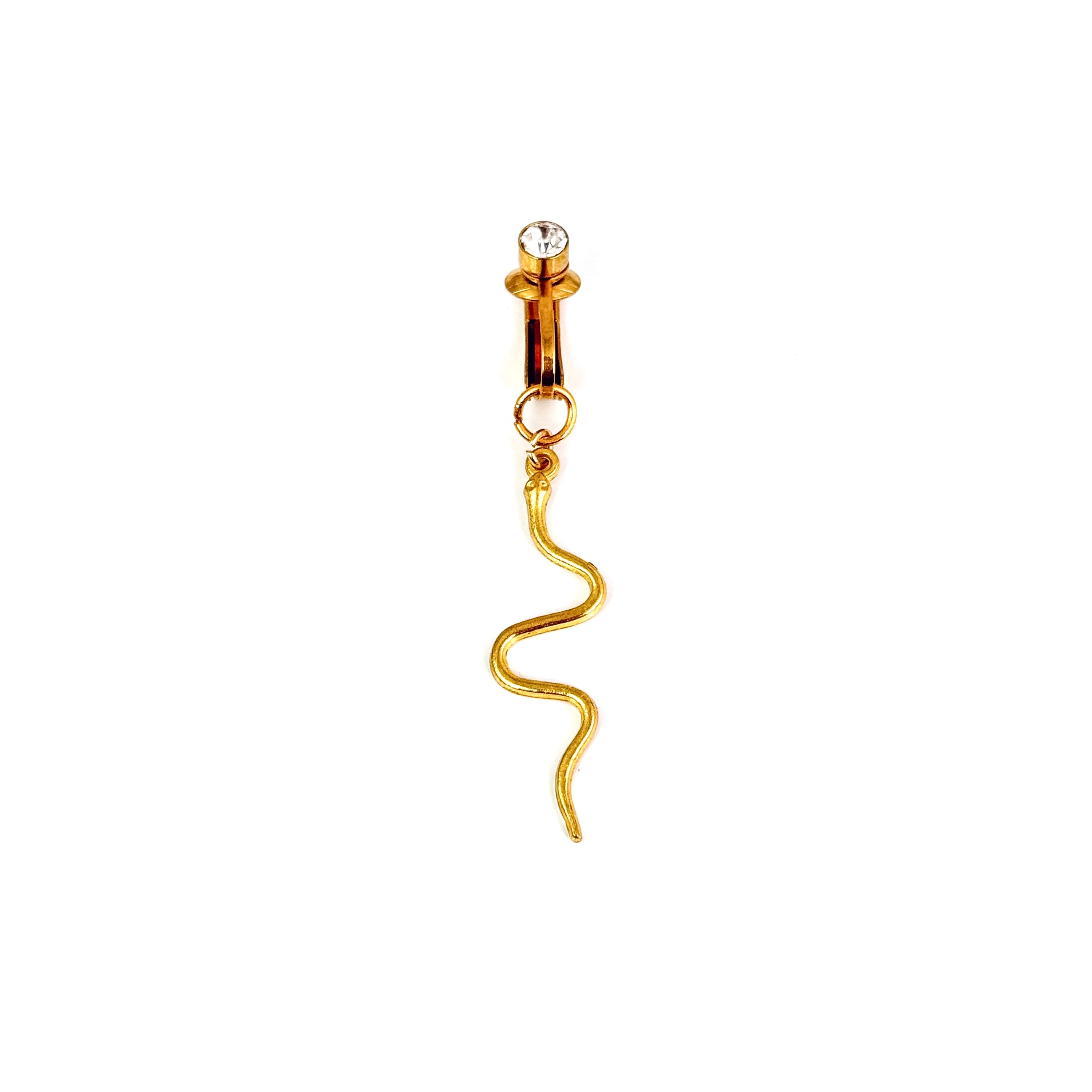 Snake Charm Faux Belly Button Ring