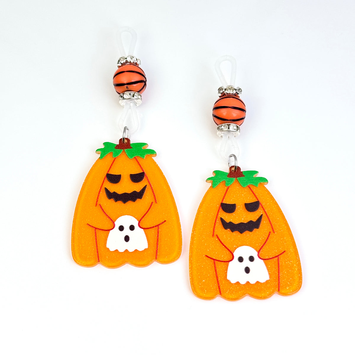 Pumpkin Ghost Game Charm
