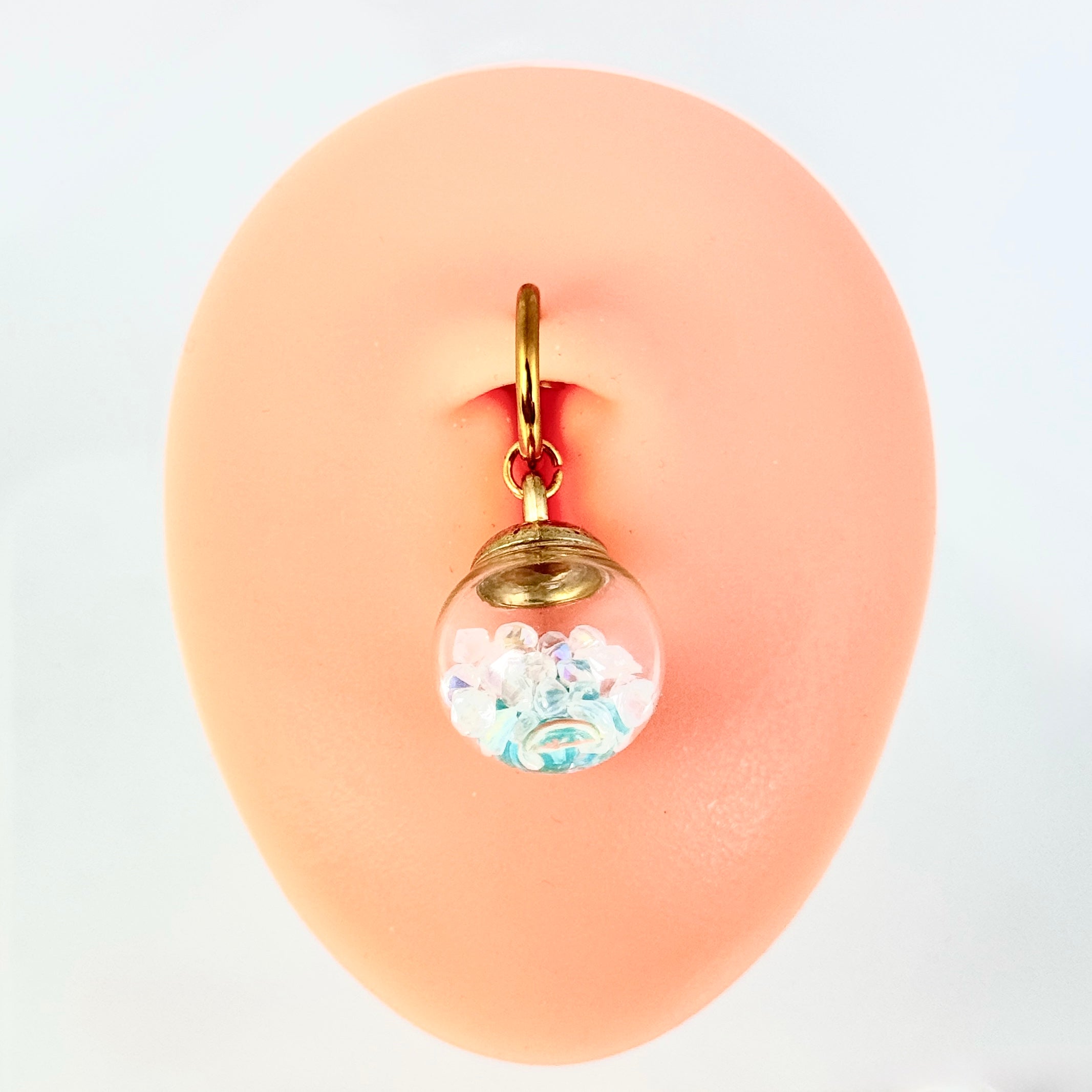 Ocean Pearl Faux Belly Button Jewelry