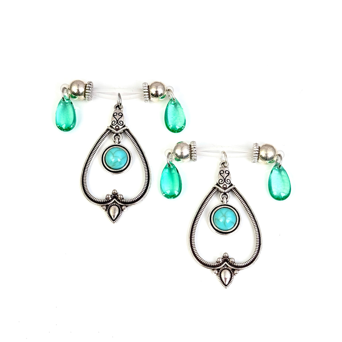 Emerald Moon Crystal Teardrop Jewelry