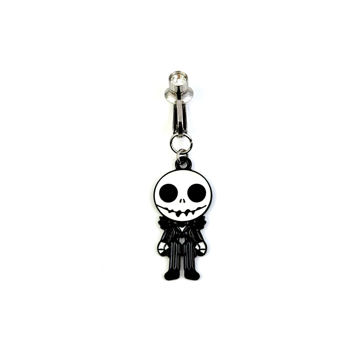 Spooky Skull Doll Halloween Belly Ring