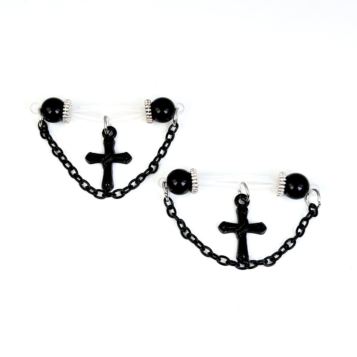 Dark Cross Gothic Non-Piercing Nipple Jewelry