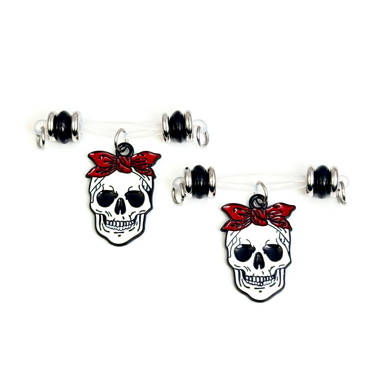 Skull Bow No-Piercing Nipple Clamps