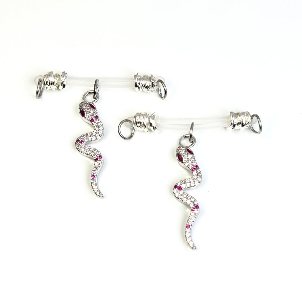 Serpent Crystal Charm Clip