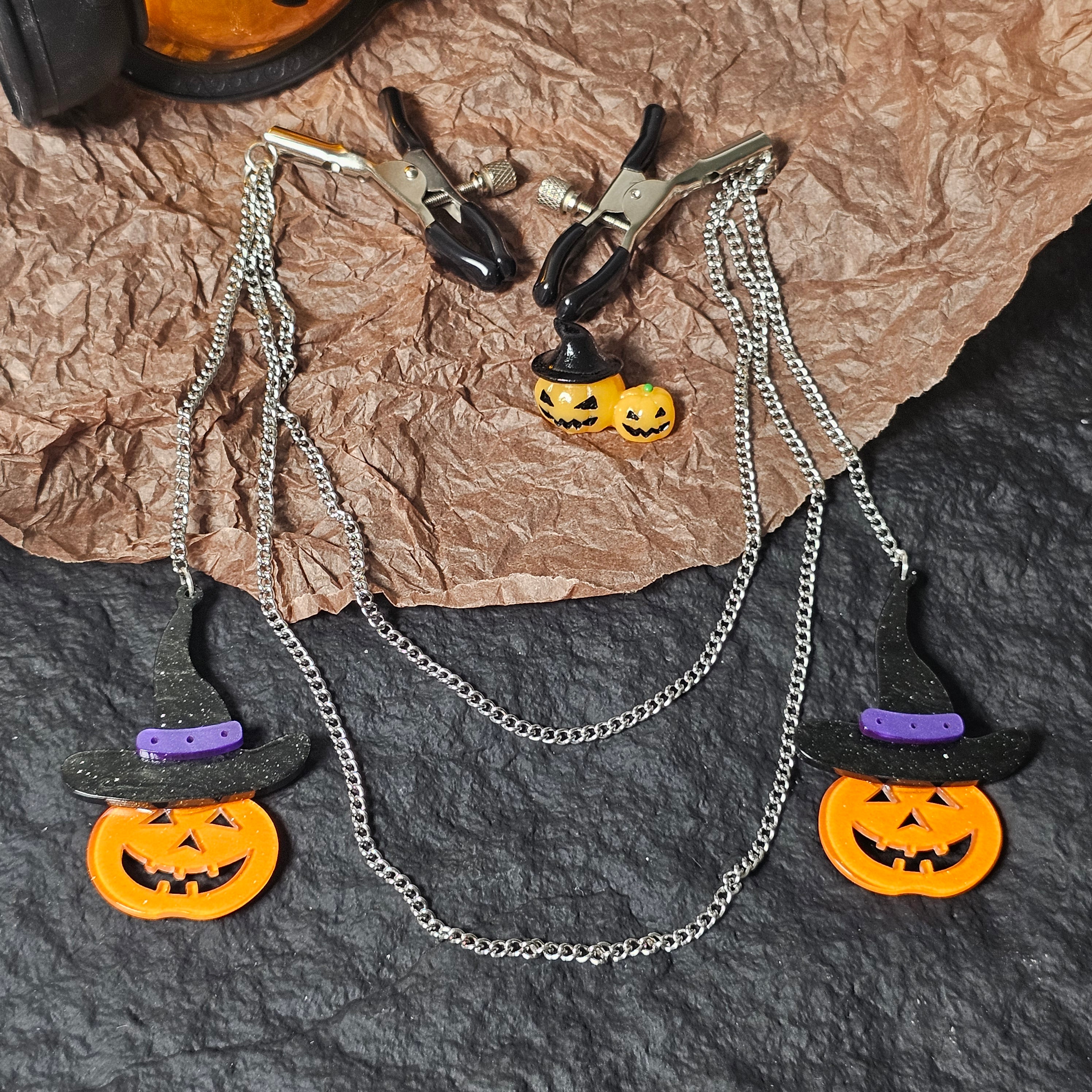 Halloween Nipple Clamp Necklace