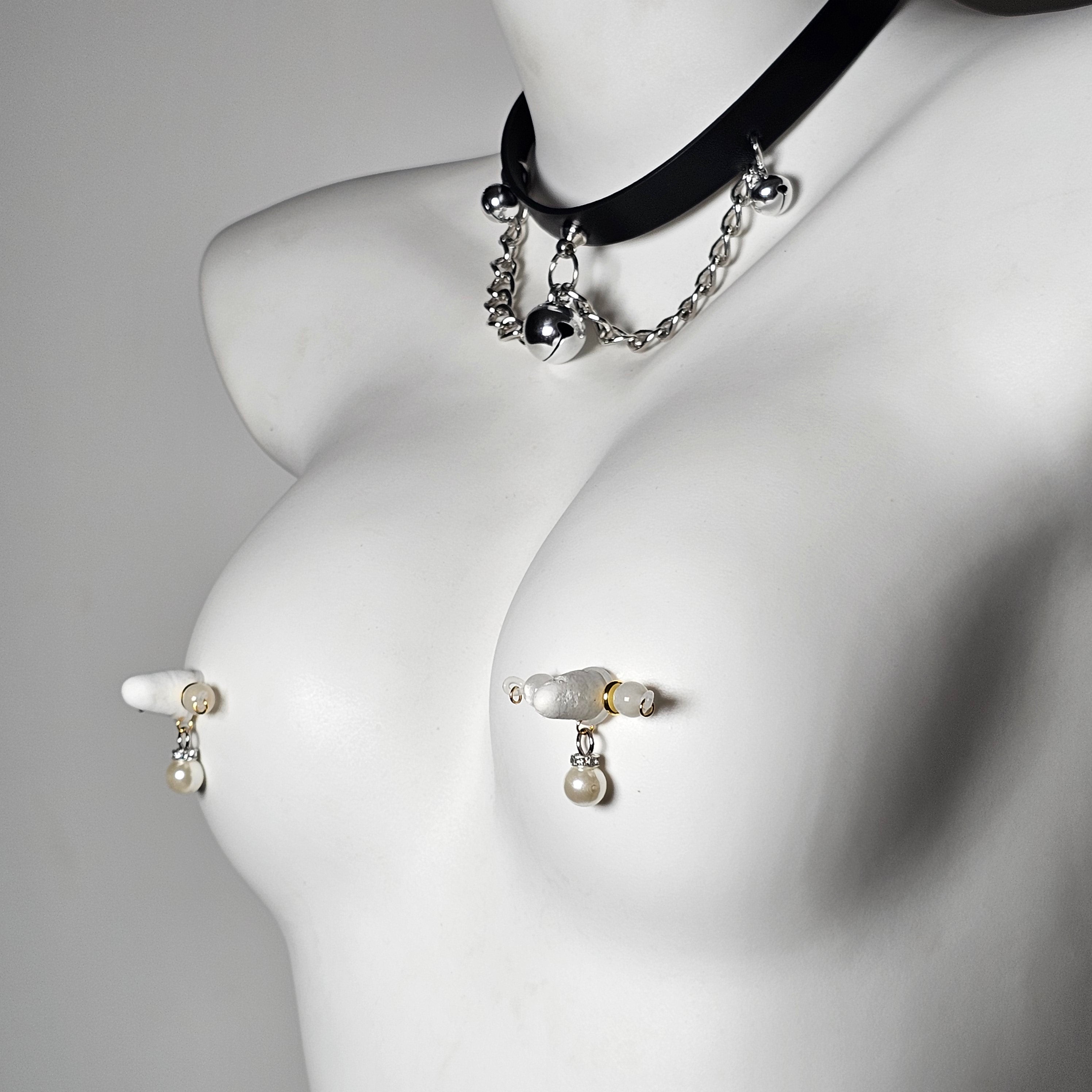 Crystal pearl clip