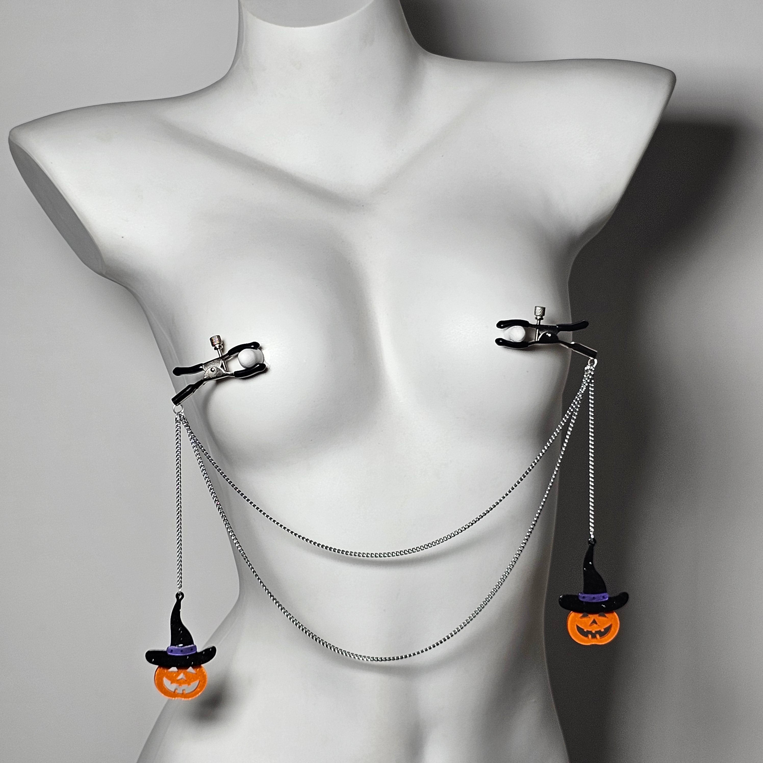 Halloween Nipple Clamp Necklace