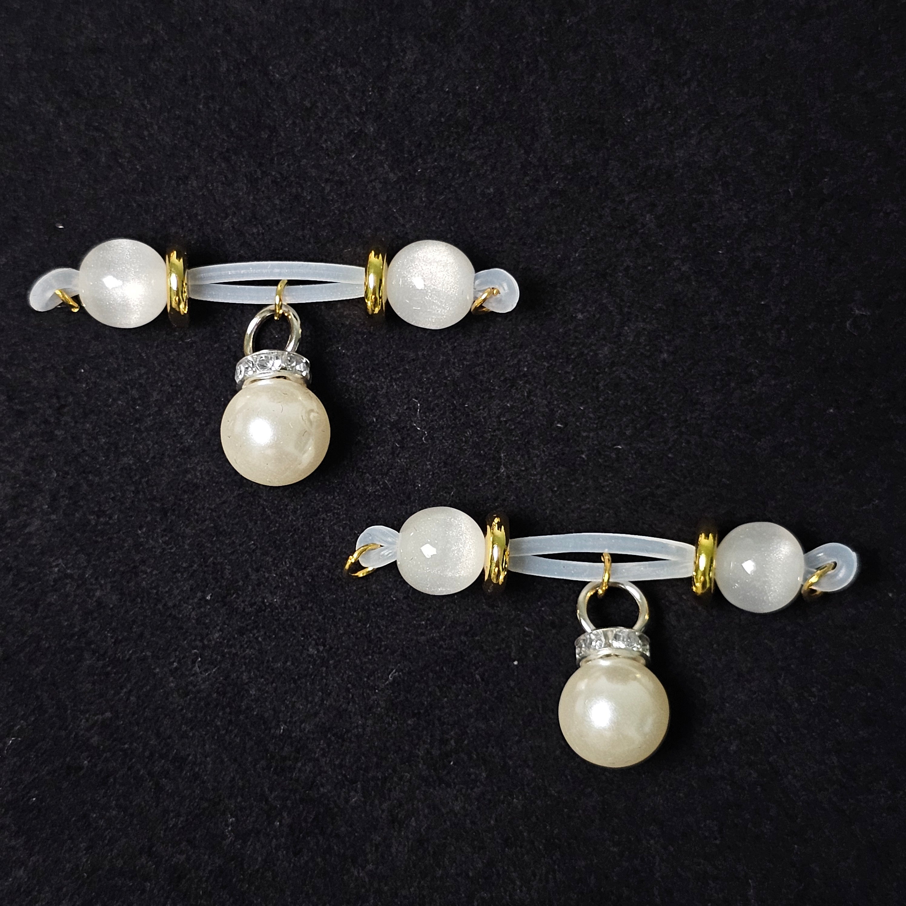 Crystal pearl clip